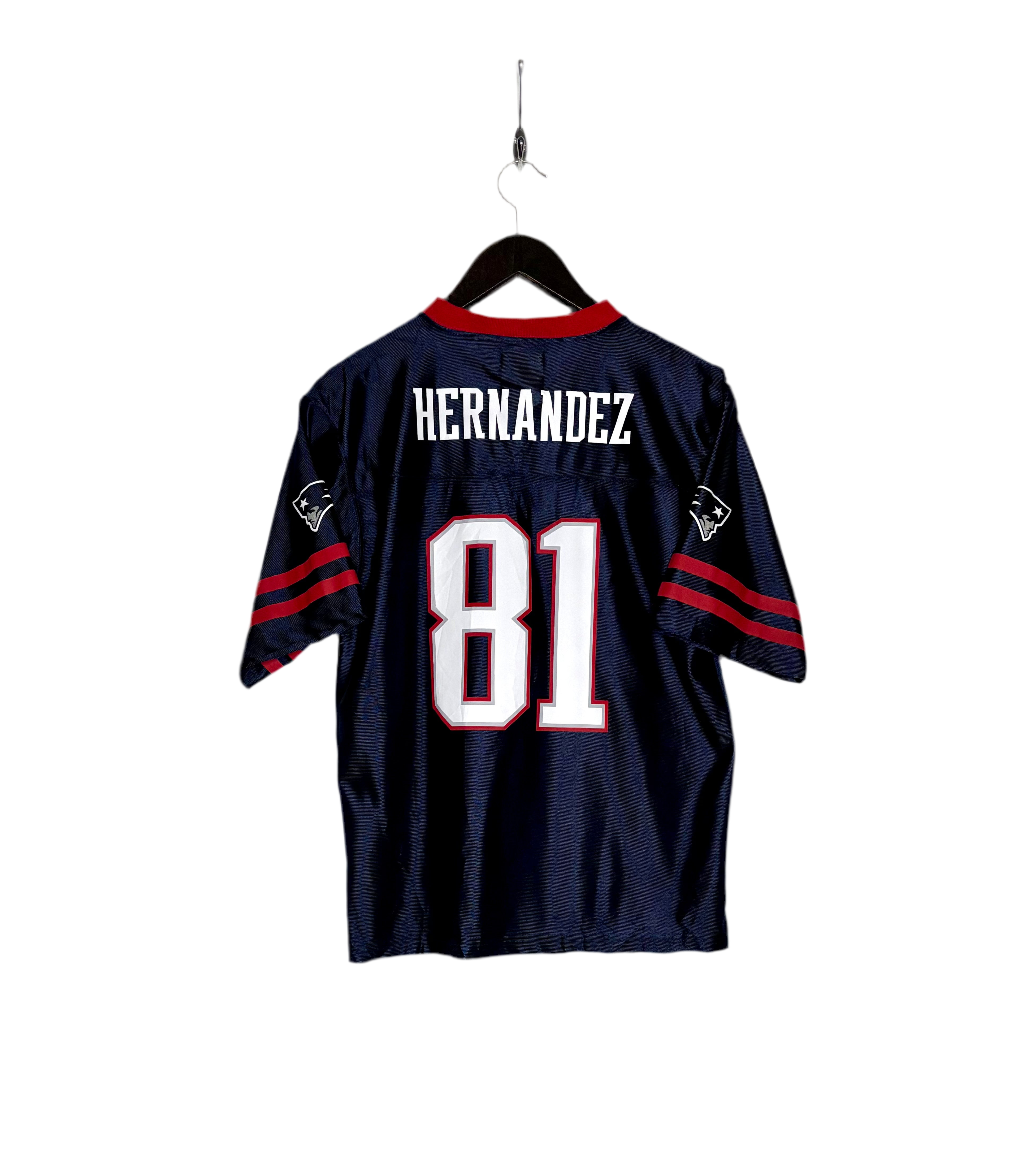NFL New England Patriots Jersey #81 Aaron Hernandez Blau Größe XXL Kinder