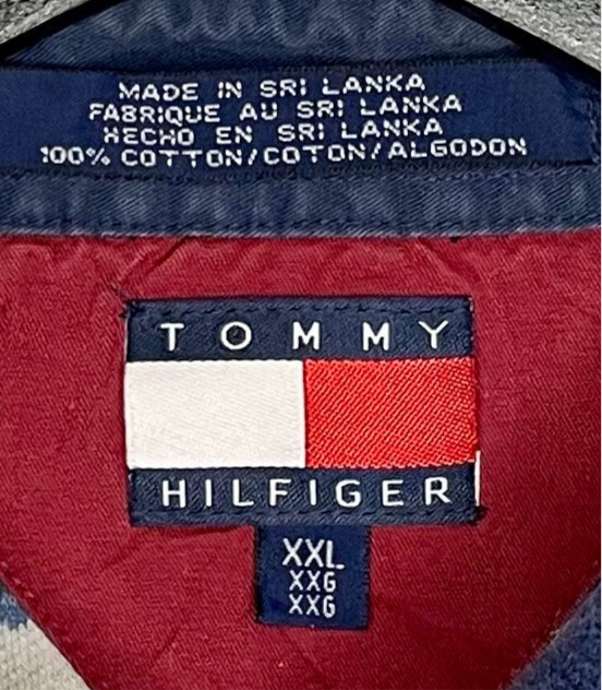 Tommy Hilfiger polo shirt colorful stripes size 2XL