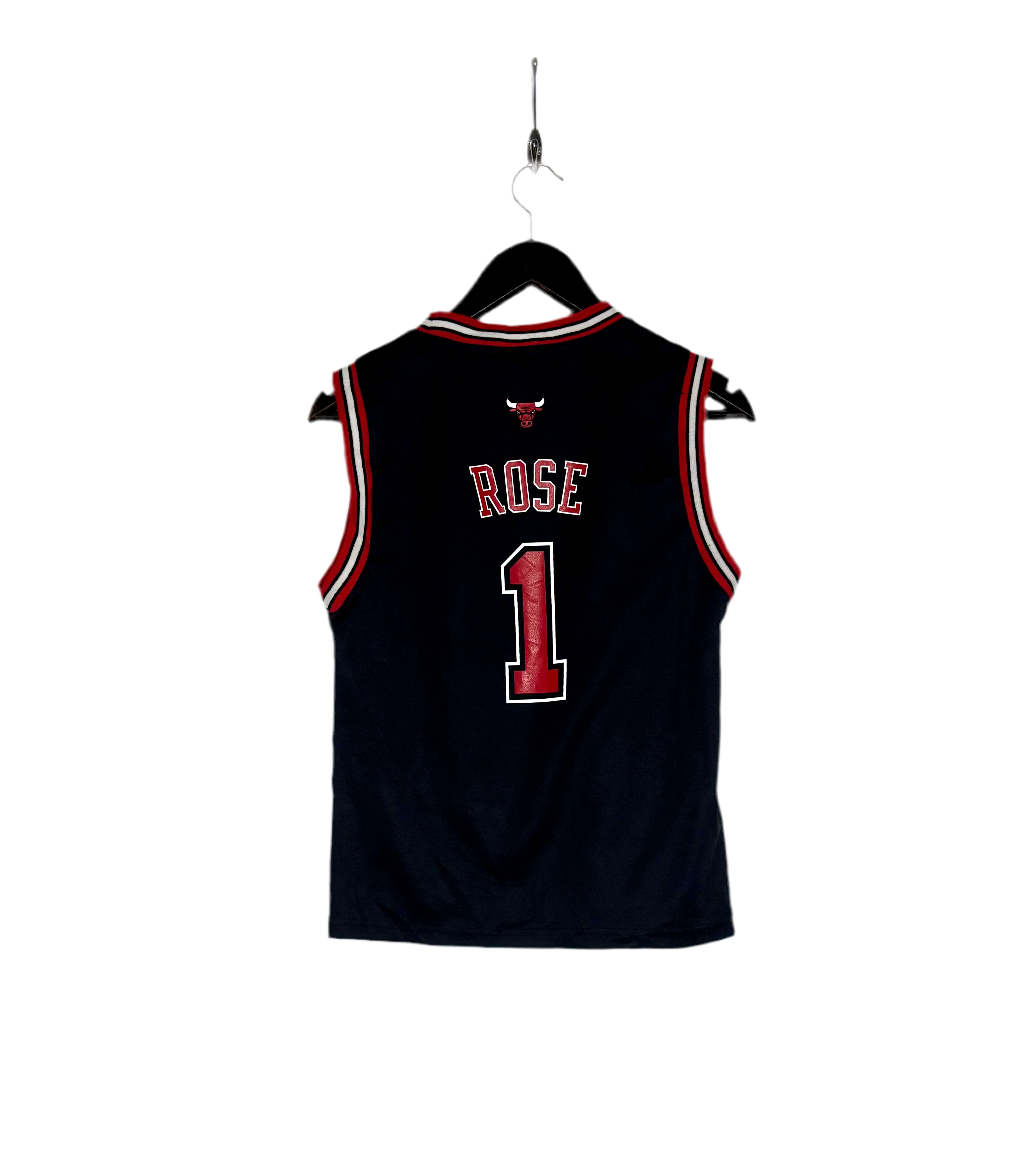 Adidas NBA Chicago Bulls Jersey #1 Derrick Rose Schwarz Größe M Kinder