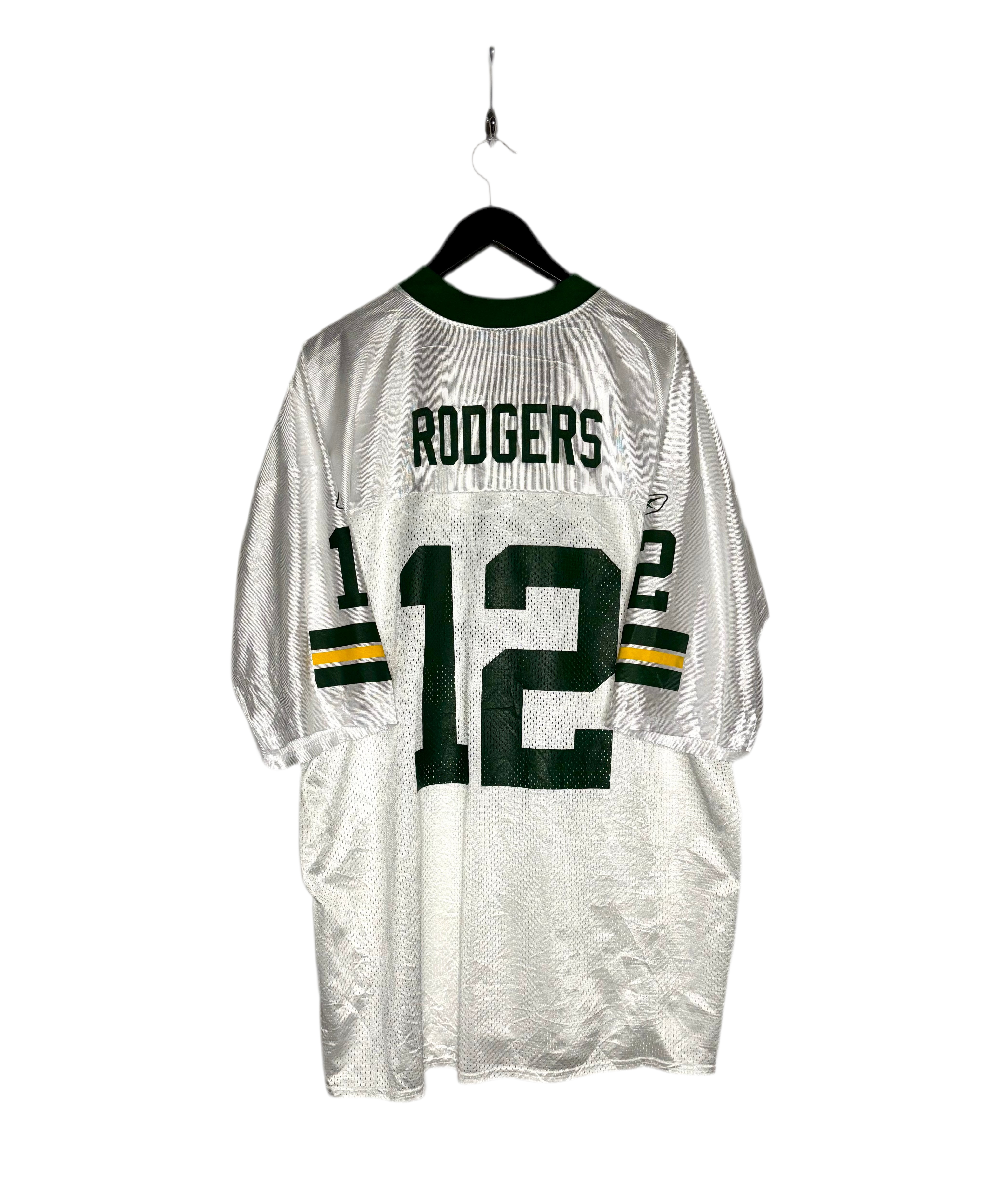 Reebok NFL Green Bay Packers Jersey #12 Aaron Rodgers Weiß Größe XXL