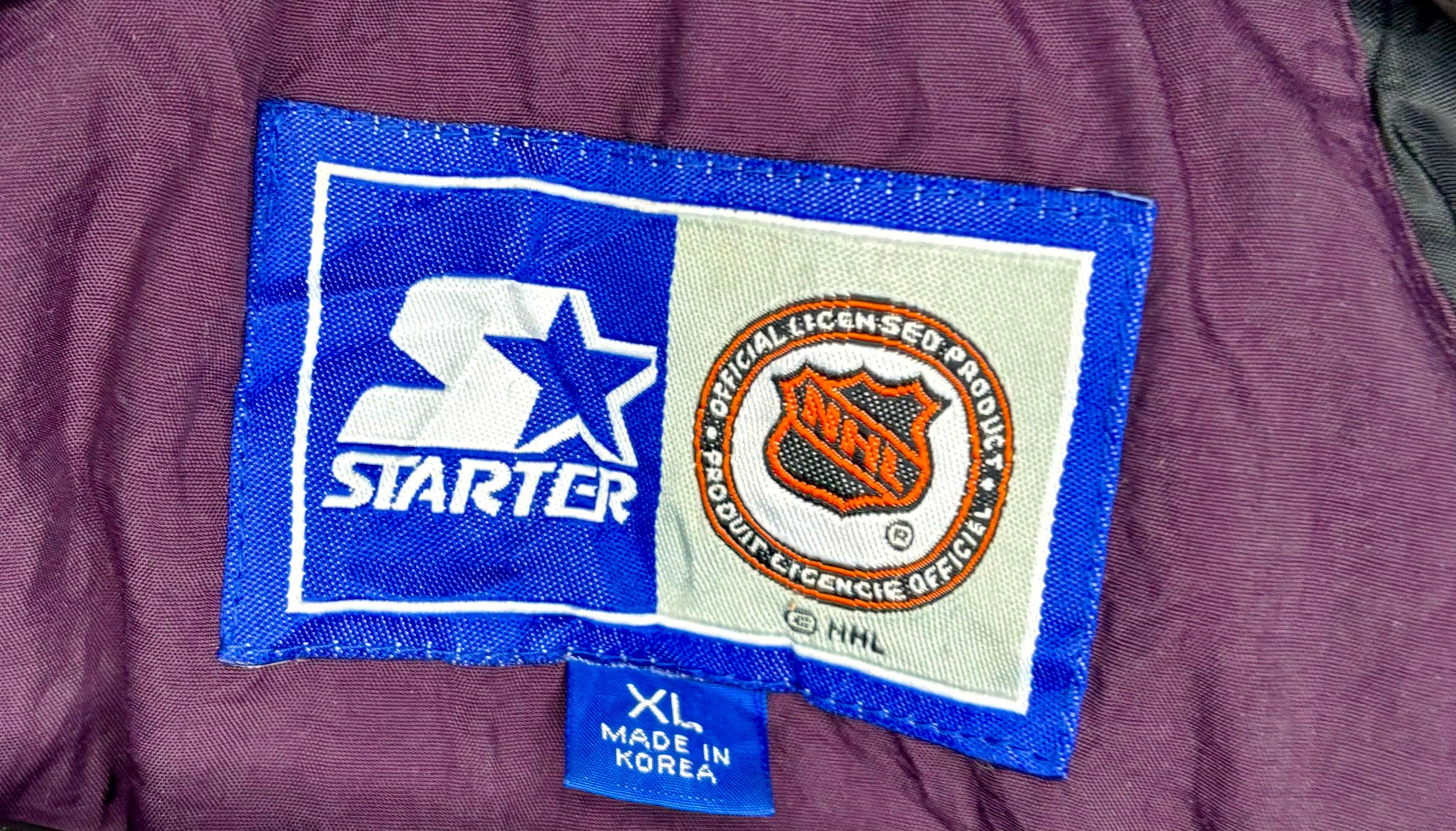 Starter NHL Vintage Windbreaker Anaheim Mighty Ducks Lila Größe XL