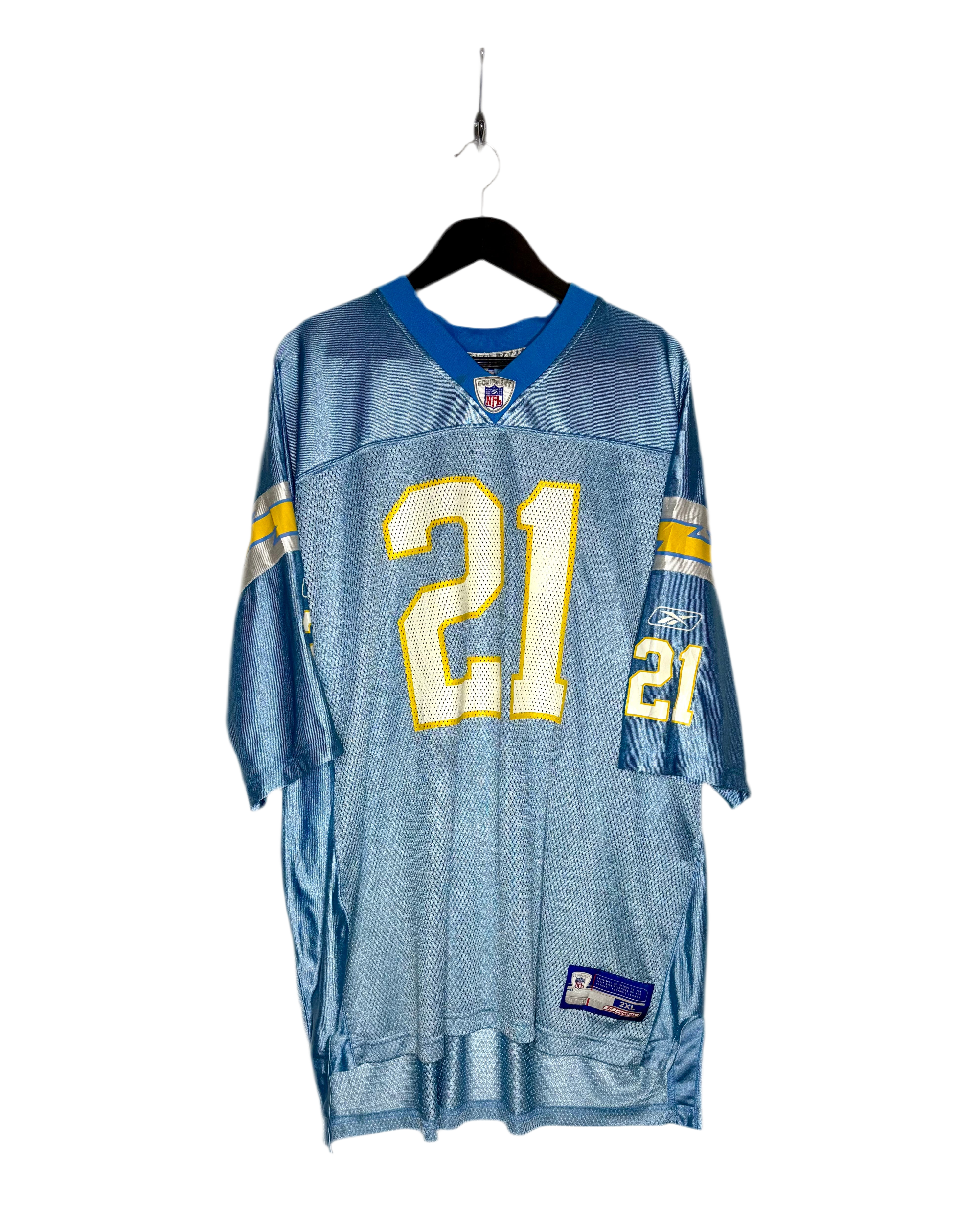 Reebok NFL Los Angeles Chargers Jersey #21 LaDainian Tomlinson Blau Größe XXL