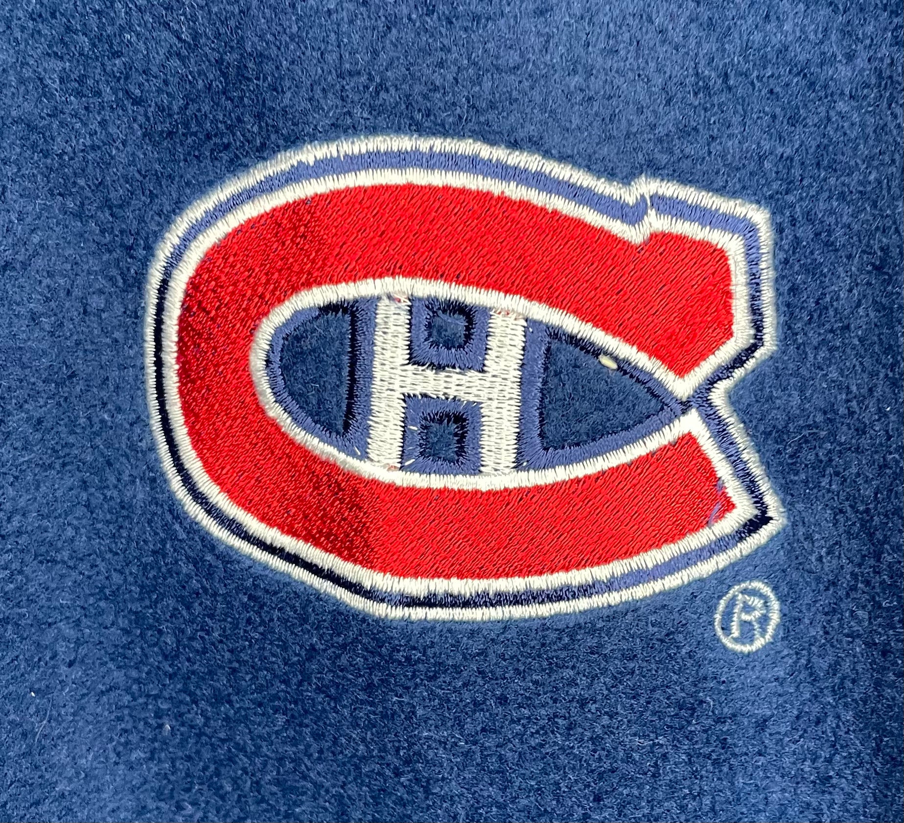 NHL Fleece Q-Zip Sweater Montreal Canadiens Blau/Rot Größe L