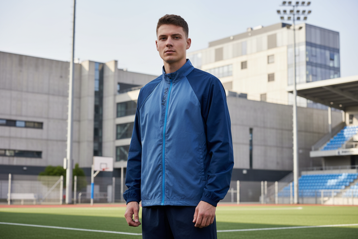 Adidas Trainingsjacke End Plastic Waste Blau Größe M