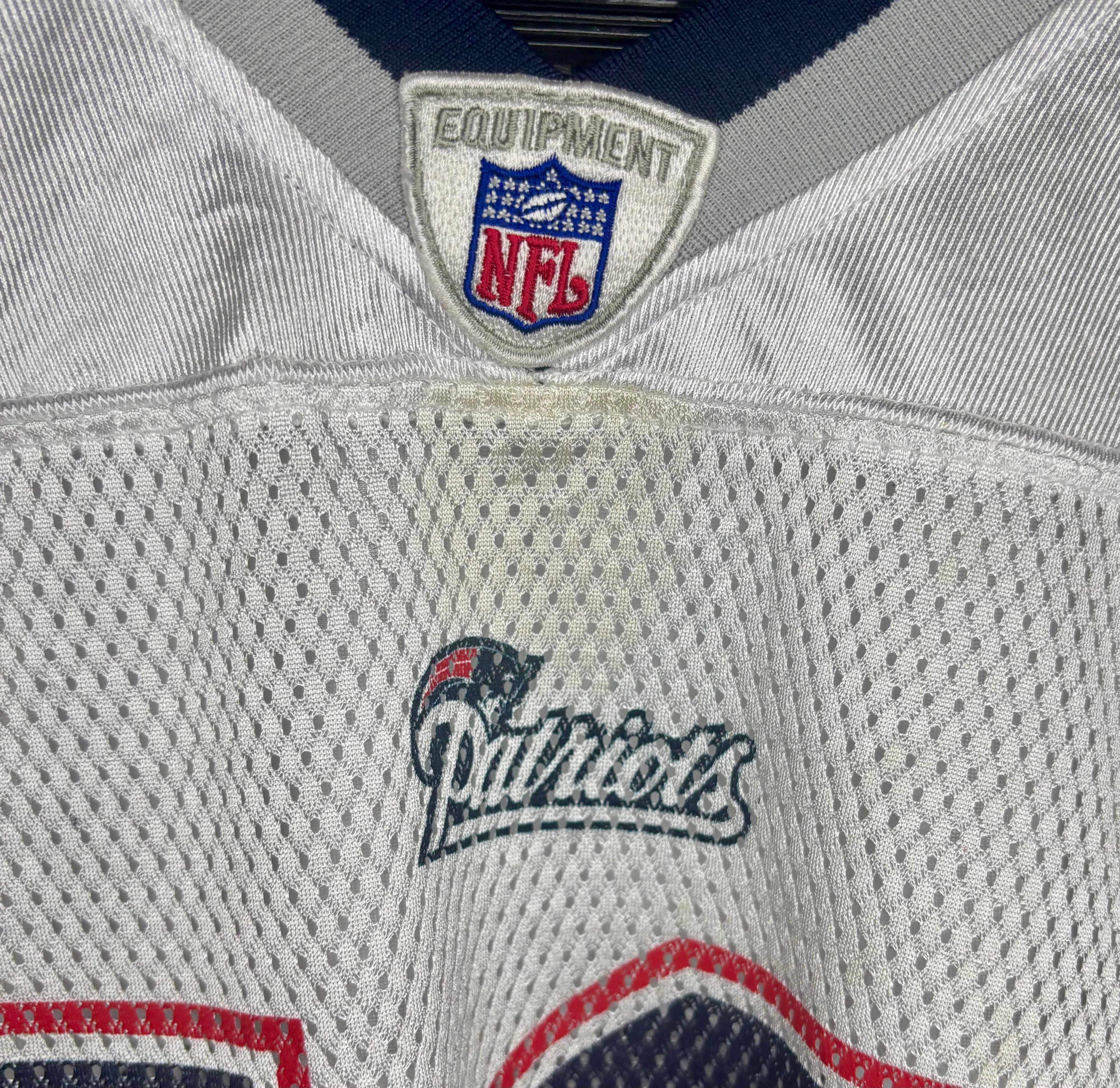 Reebok NFL New England Patriots Jersey #12 Tom Brady Weiß Größe L