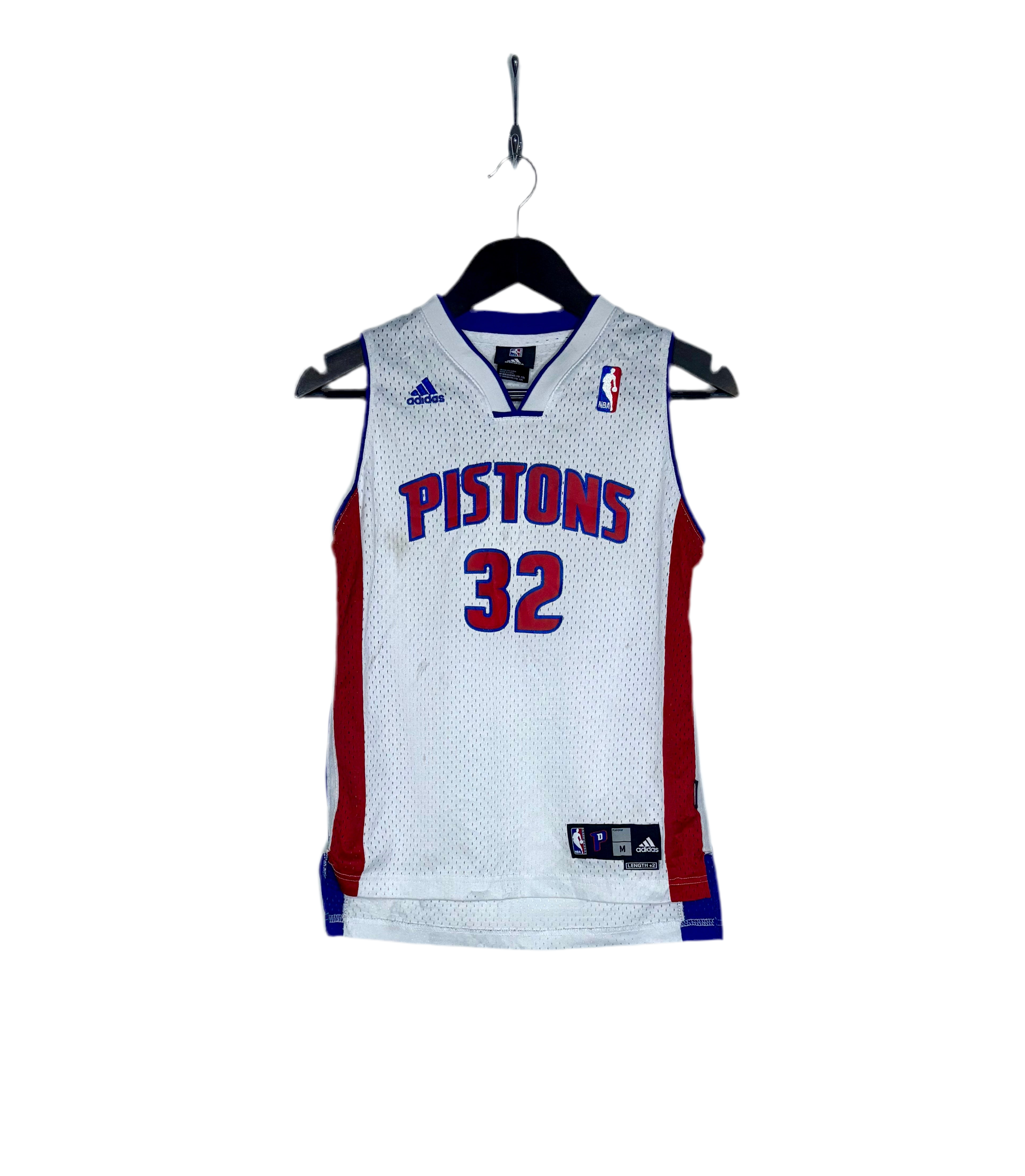 Adidas NBA Vintage Detroit Pistons Jersey #32 Richard Hamilton Weiß Größe M Kinder