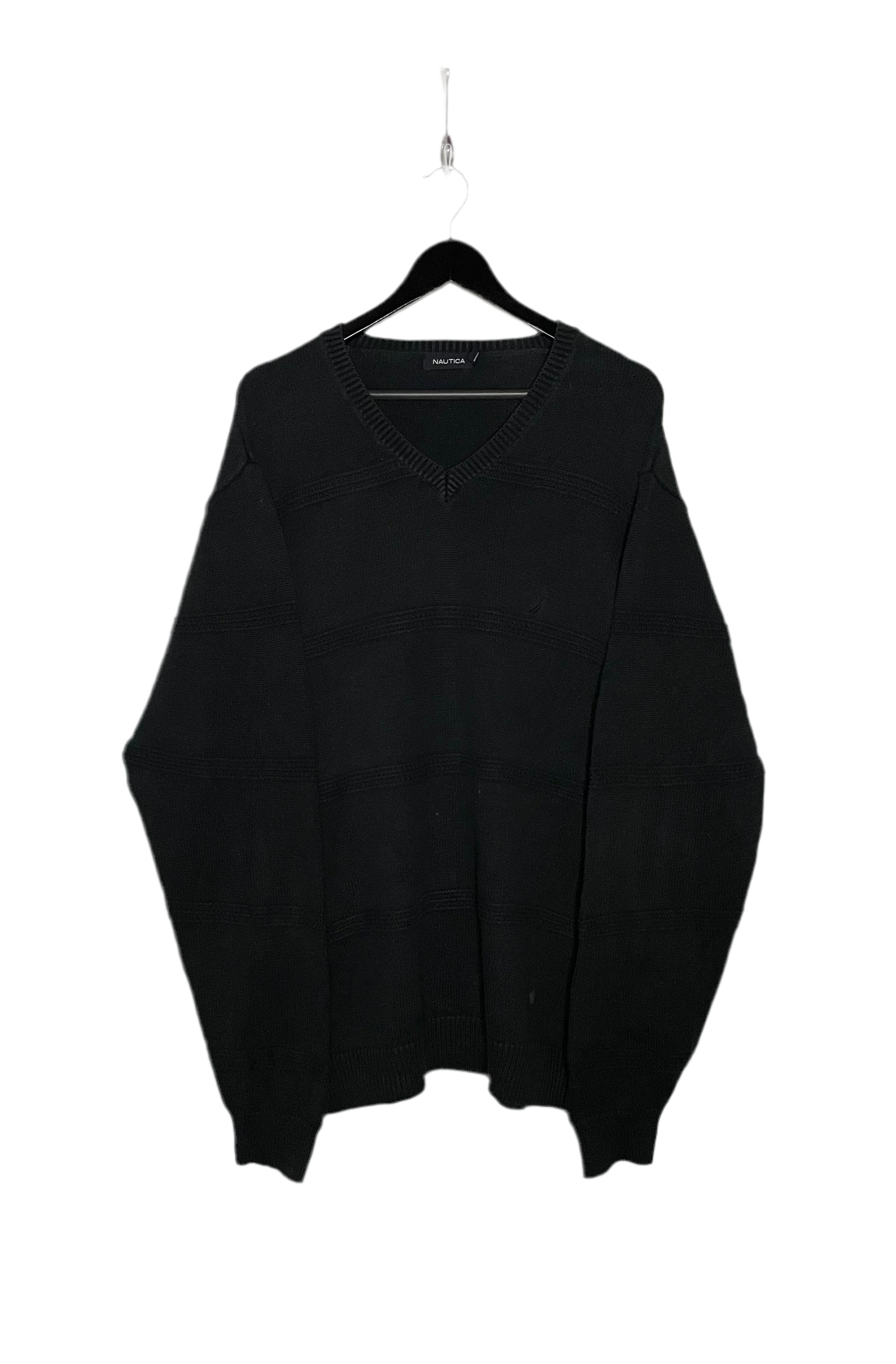 Nautica Vintage Knit Pullover Schwarz Größe XL