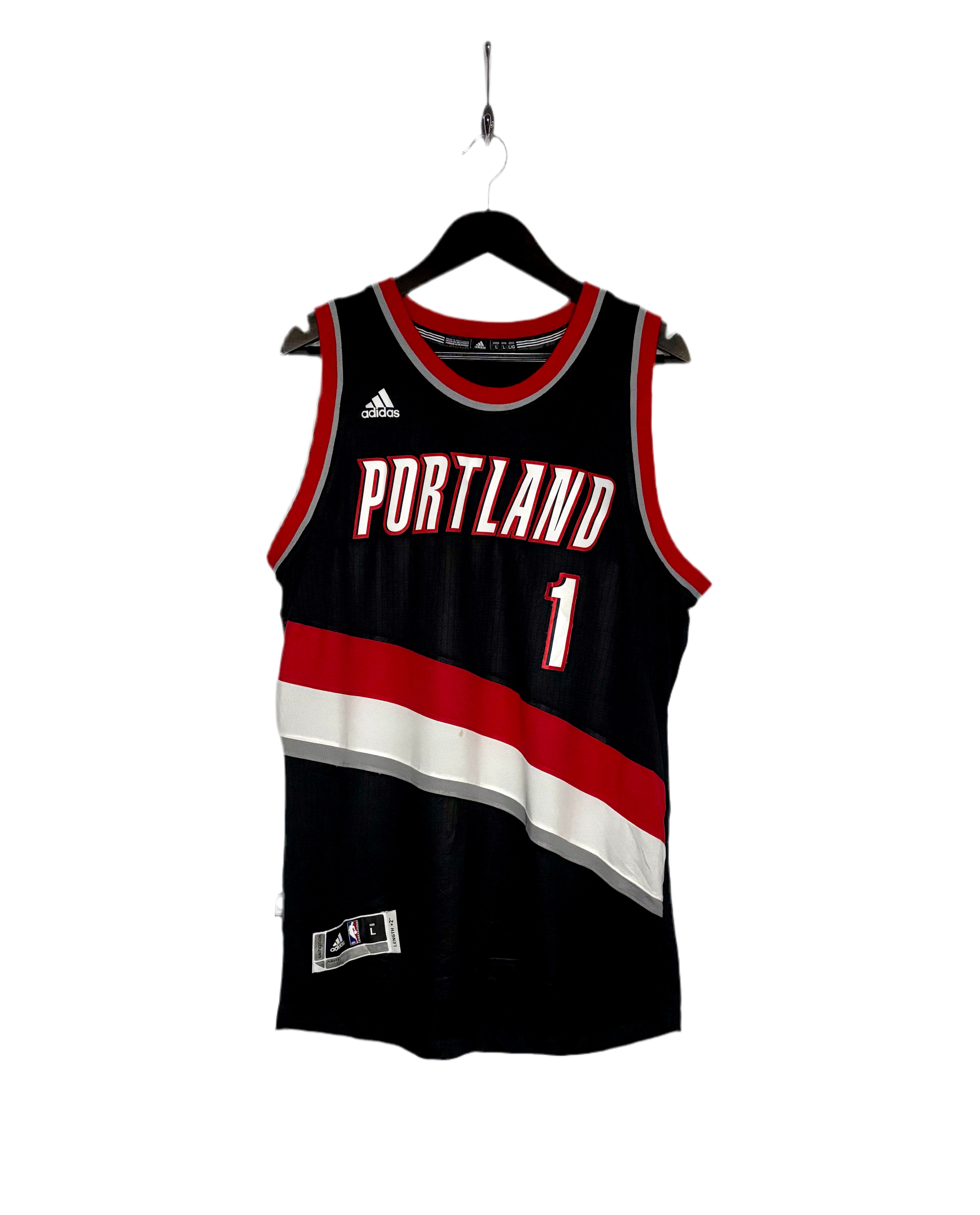 Adidas NBA Portland Trail Blazers Jersey #1 Witmer Schwarz Größe L