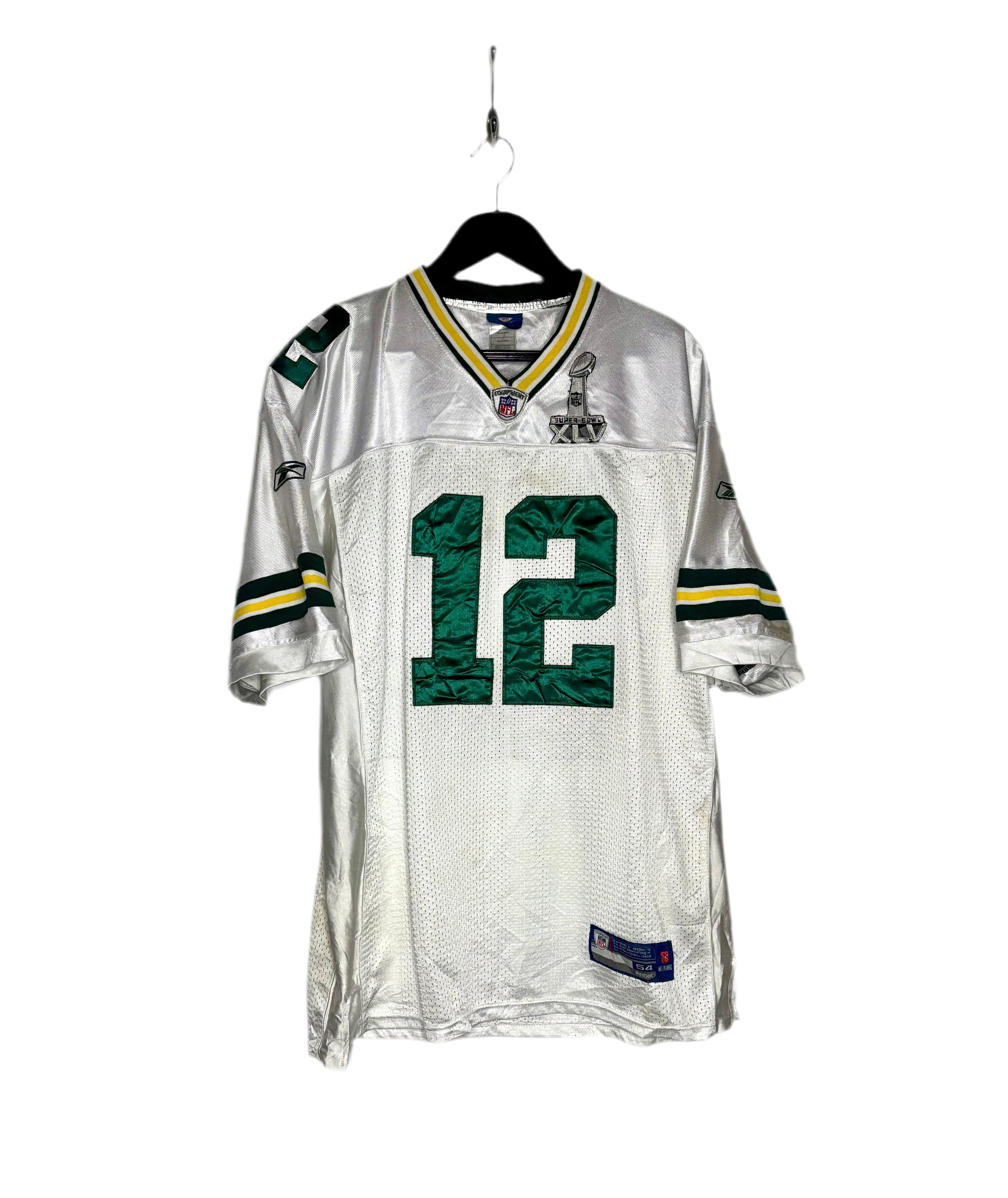 Reebok NFL Green Bay Packers Jersey #12 Aaron Rodgers Weiß Größe XXL