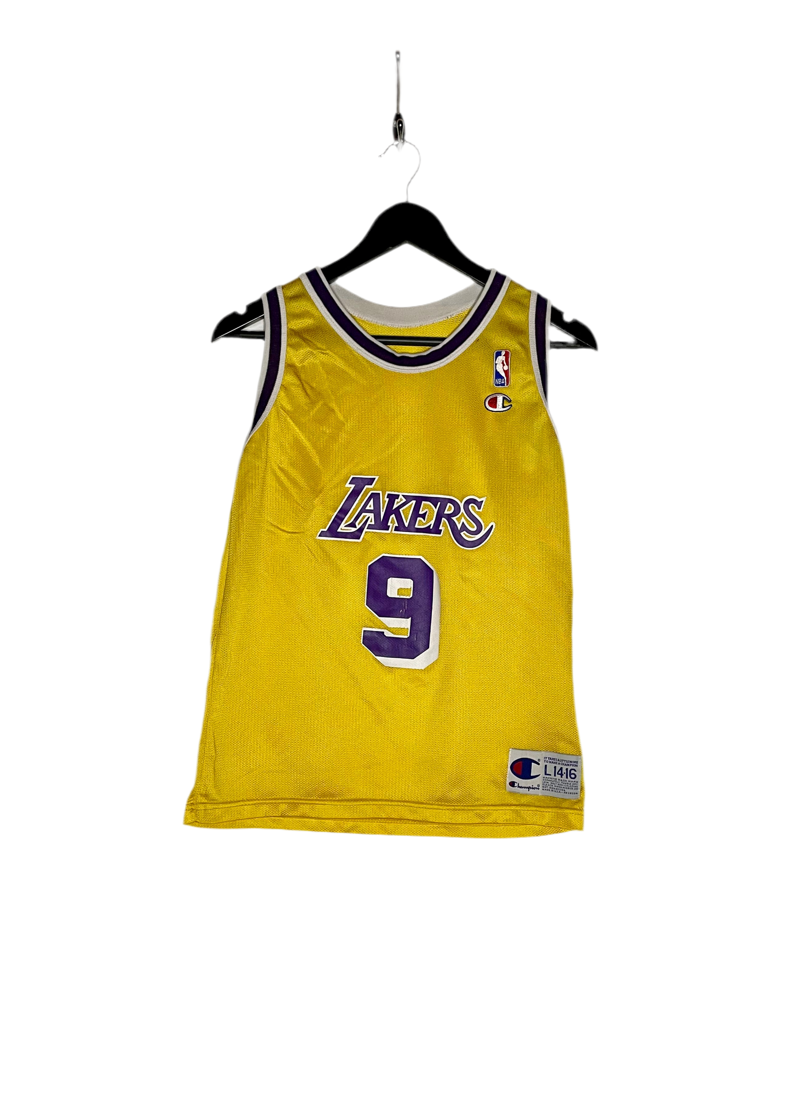 Champion LA Lakers Jersey #9 Nick van Exel Gelb Größe L Kinder