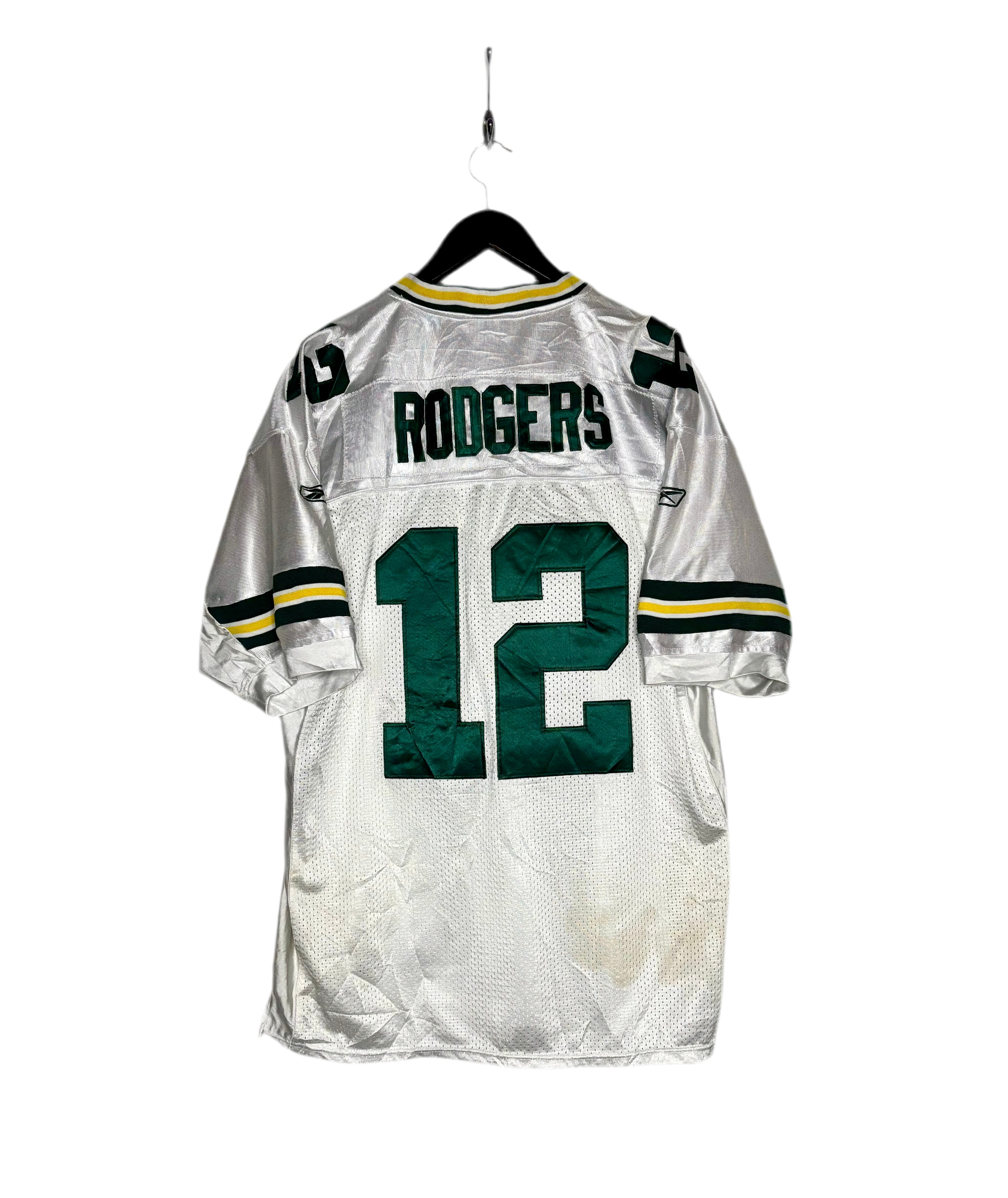 Reebok NFL Green Bay Packers Jersey #12 Aaron Rodgers Weiß Größe XXL