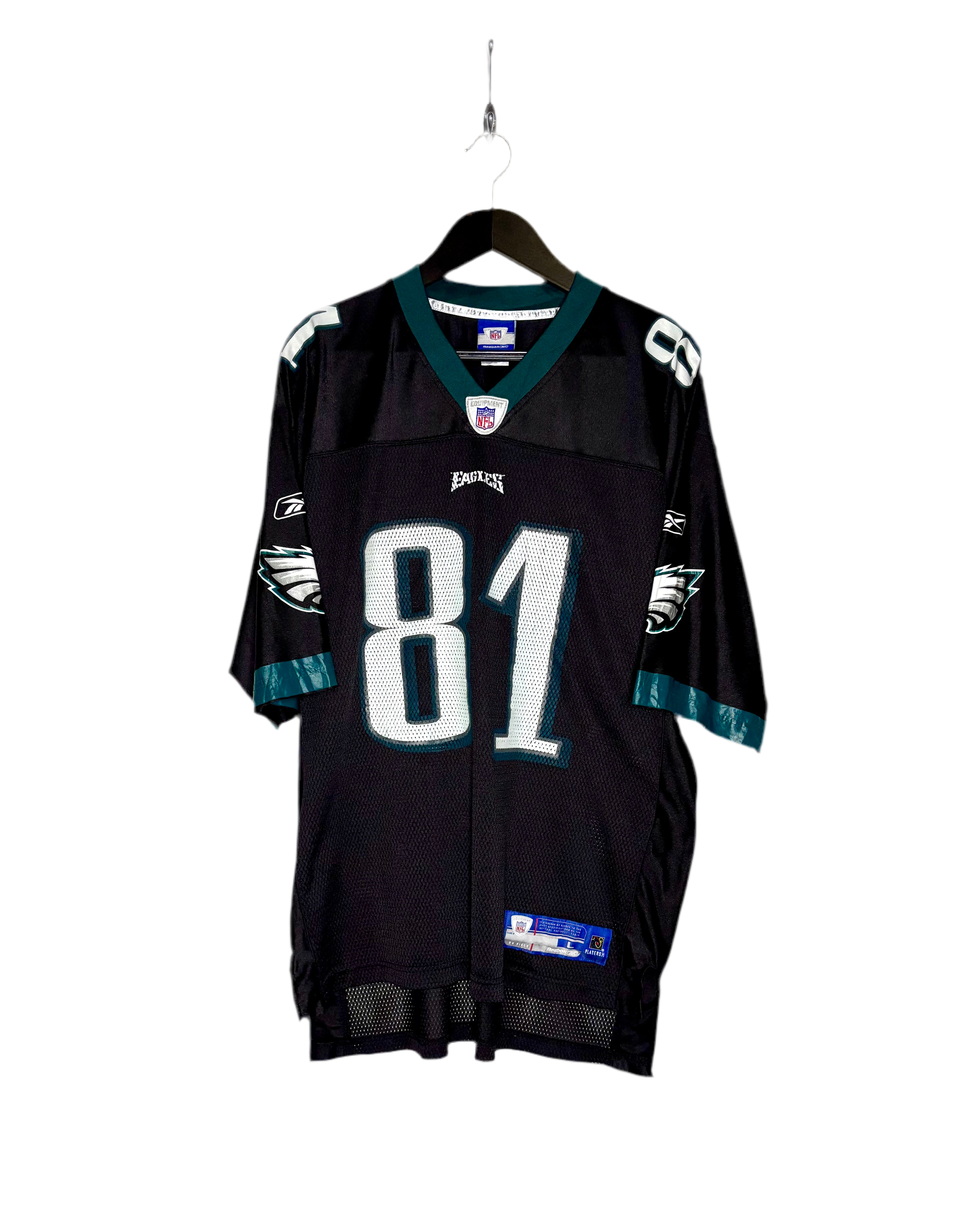 NFL Reebok Philadelphia Eagles Jersey #81 Terell Owens Schwarz Größe L