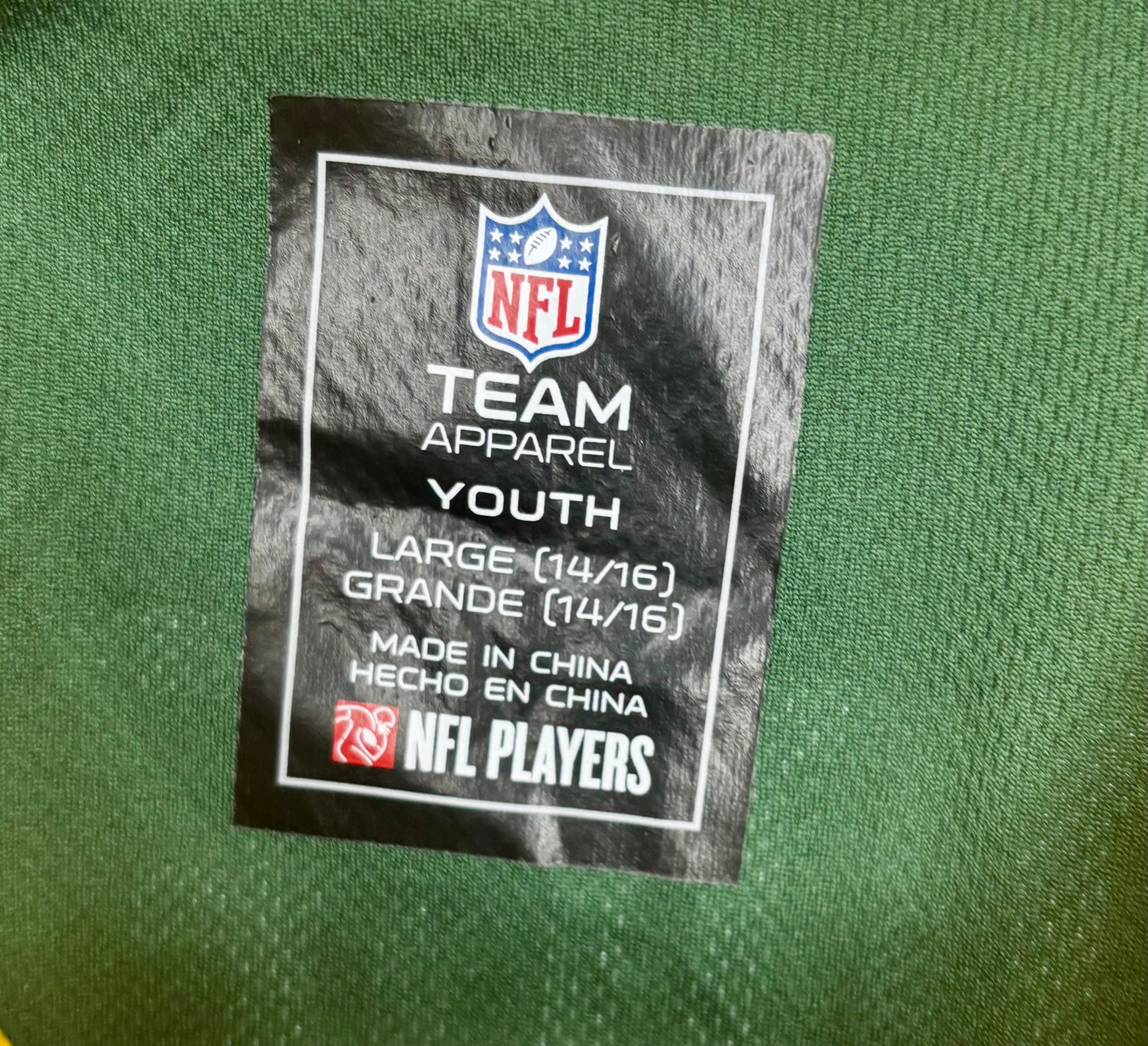 NFL Green Bay Packers Jersey #12 Aaron Rodgers Grün Größe L Kinder