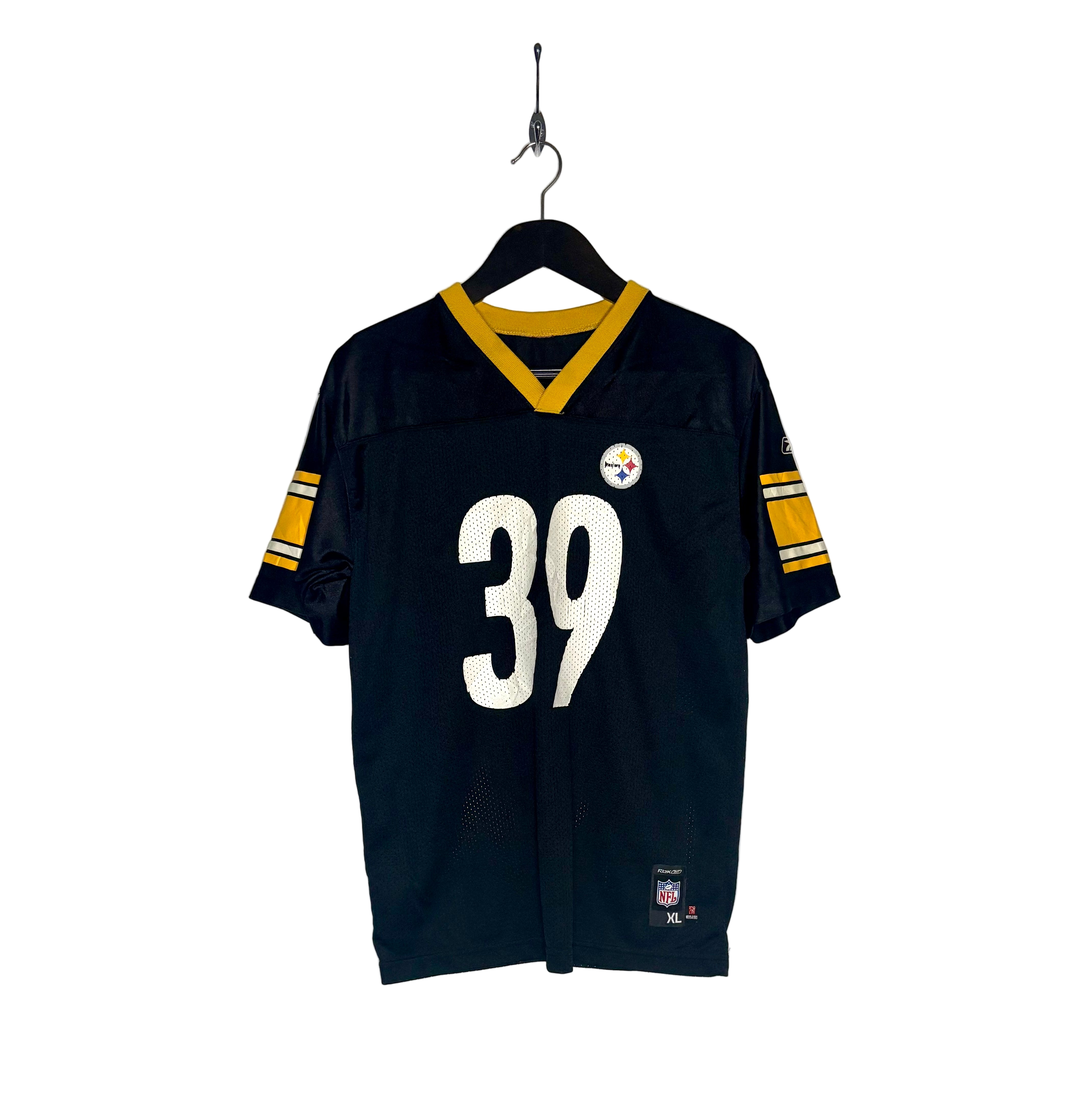 Reebok NFL Pittsburgh Steelers Jersey #39 Willie Parker Schwarz Größe XL Kinder