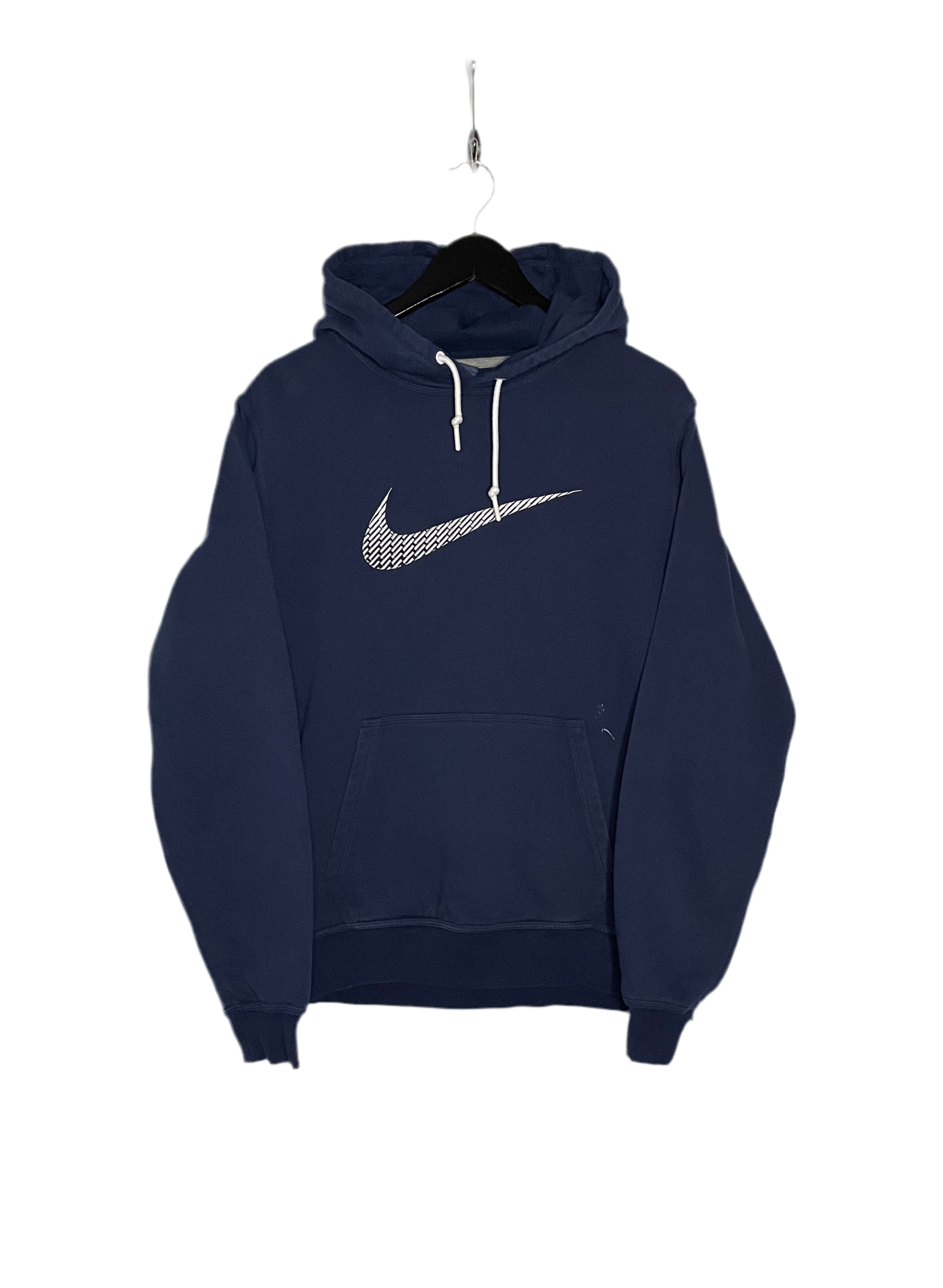 Nike Vintage Hoodie bestickt Blau Größe L