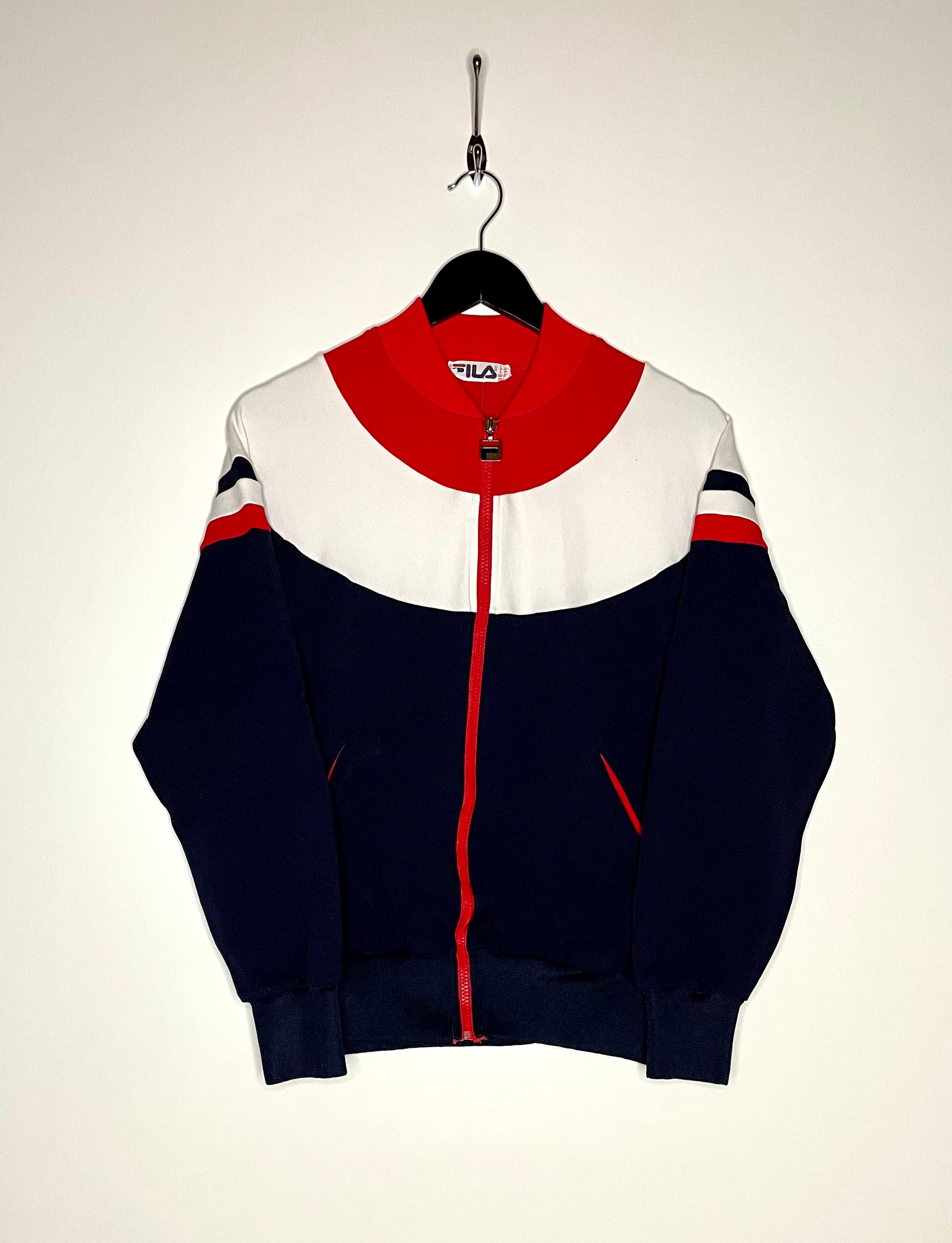 FILA Vintage Trainingsjacke Blau/Rot/Weiß Größe S