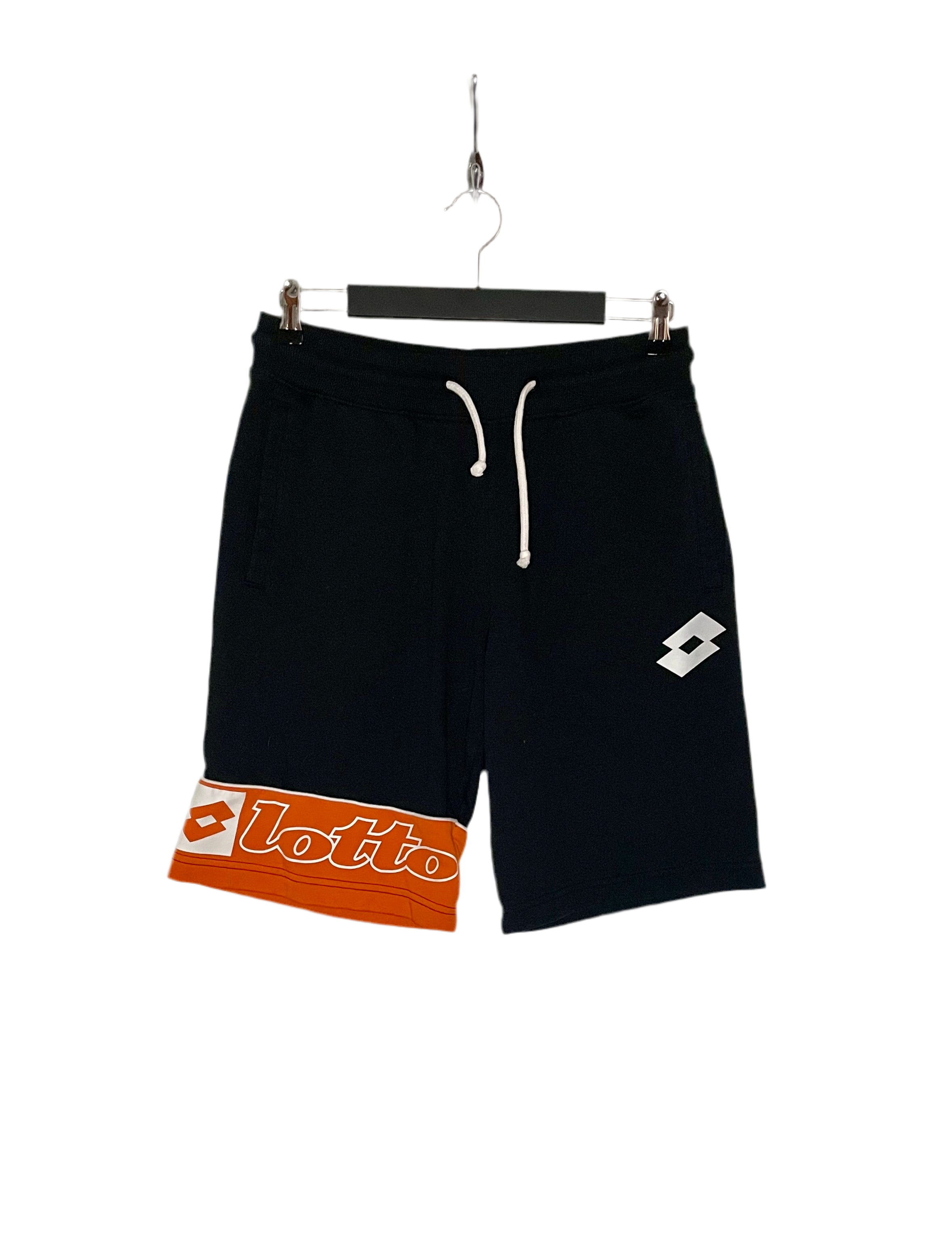 Lotto Vintage Baumwollshorts Schwarz/Orange Größe M