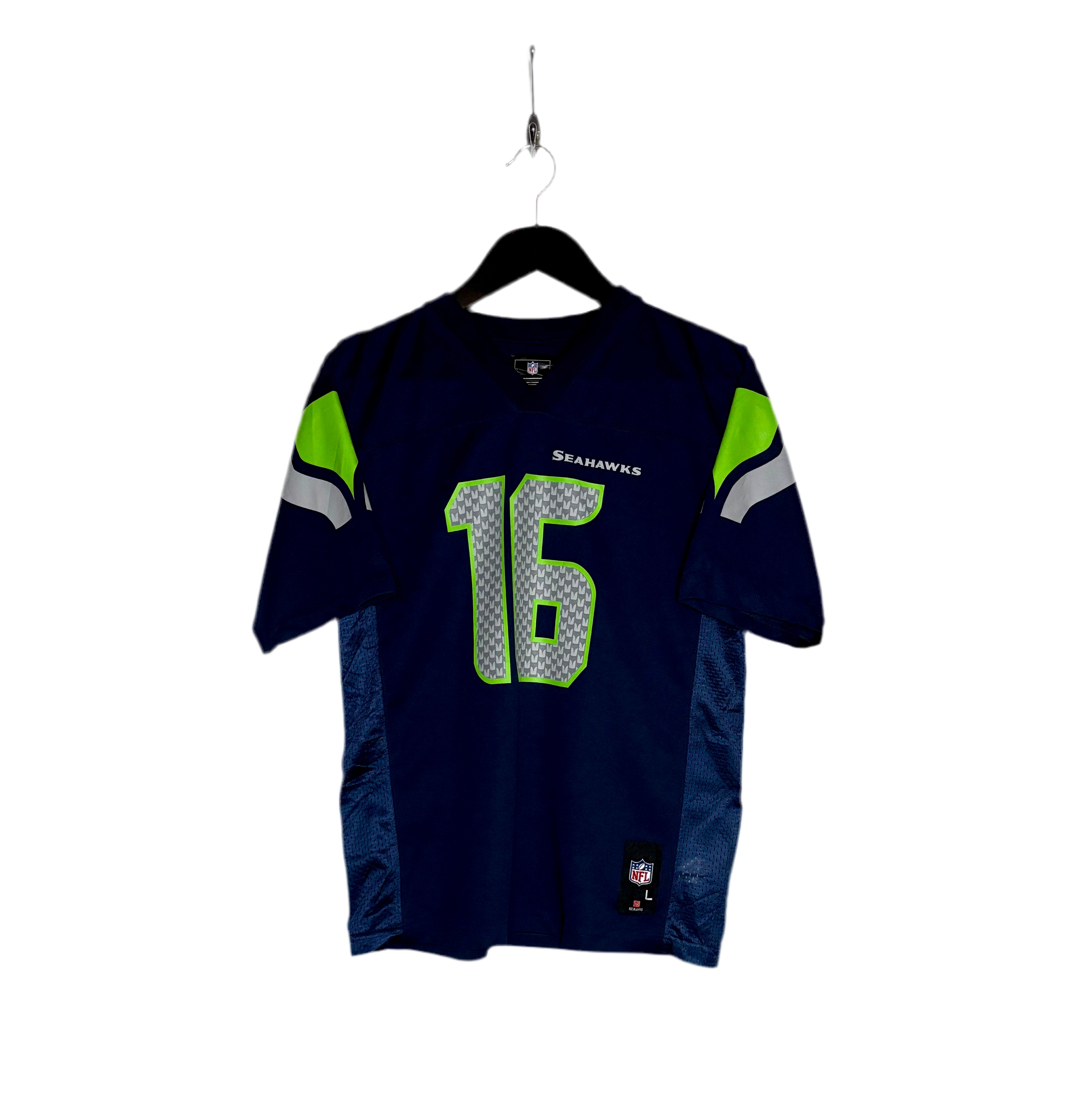 NFL Seattle Seahawks Jersey #16 Tyler Lockett Blau Größe L Kinder