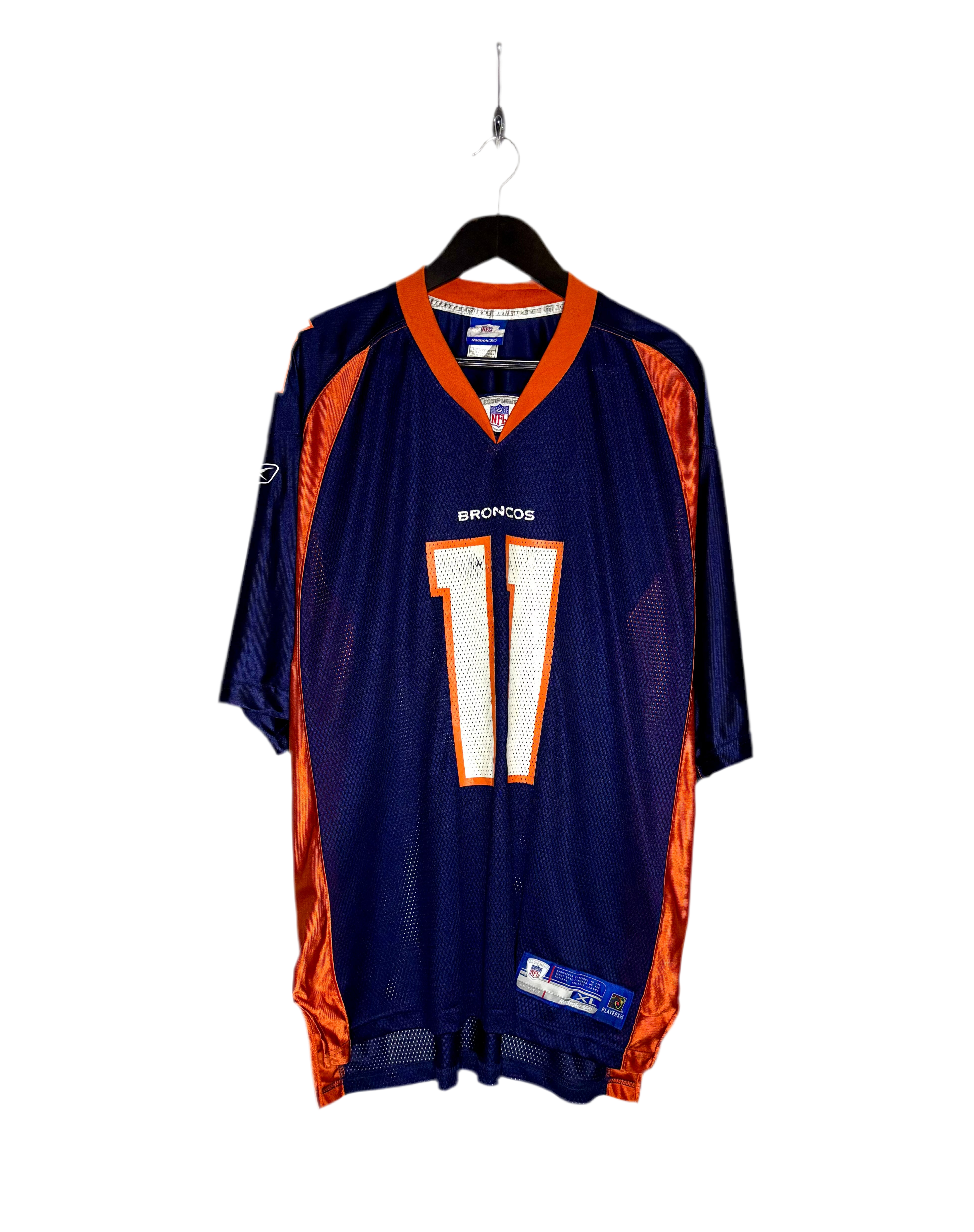 Reebok NFL Vintage Denver Broncos Jersey #11 Bradley Van Pelt Lila Größe XL