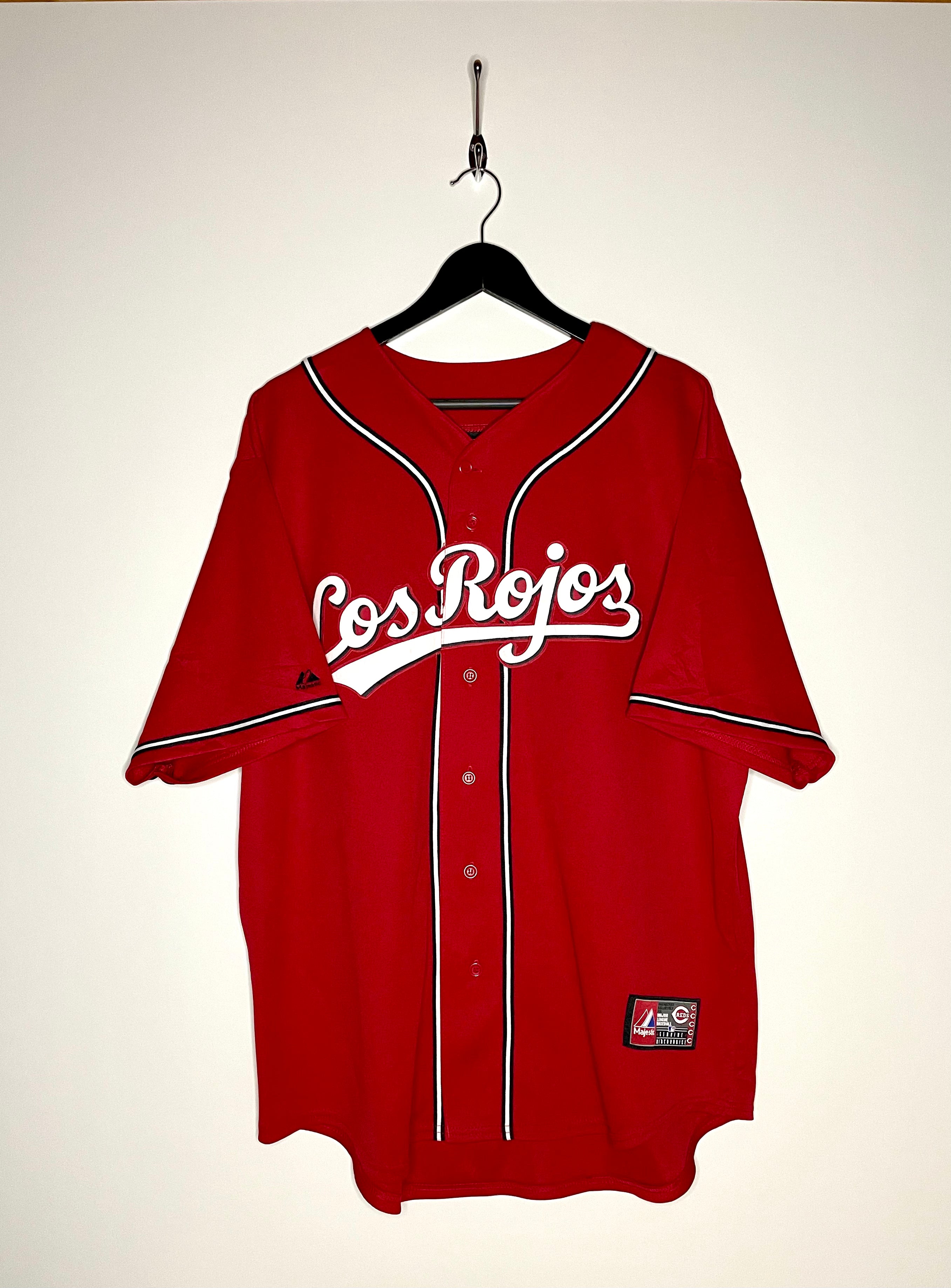 Majestic Jersey Cincinnati Reds Los Rojos 4 Brandon Phillips Red Size XL