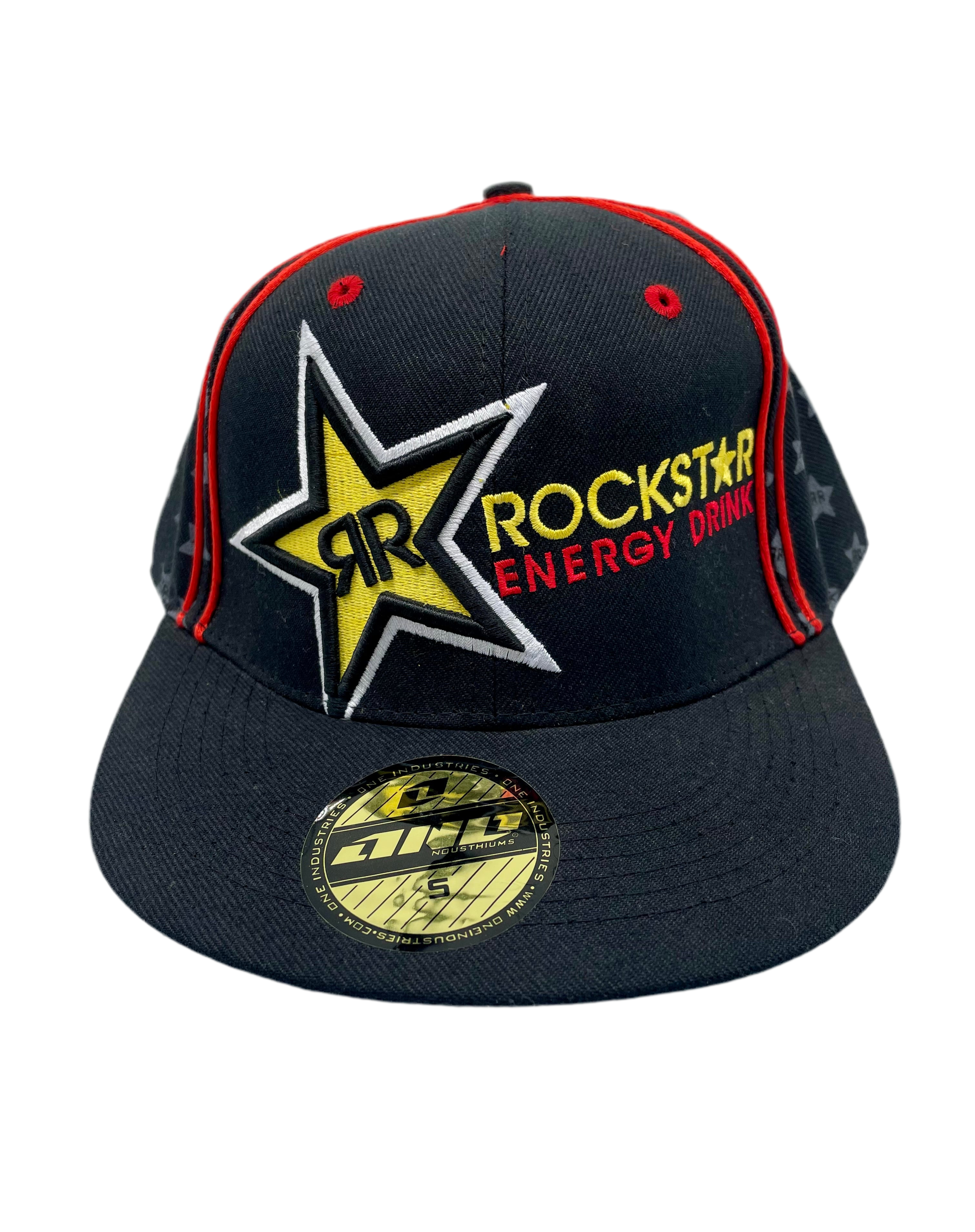 One Industries Fitted Cap Rockstar Energy Drink Schwarz Größe S