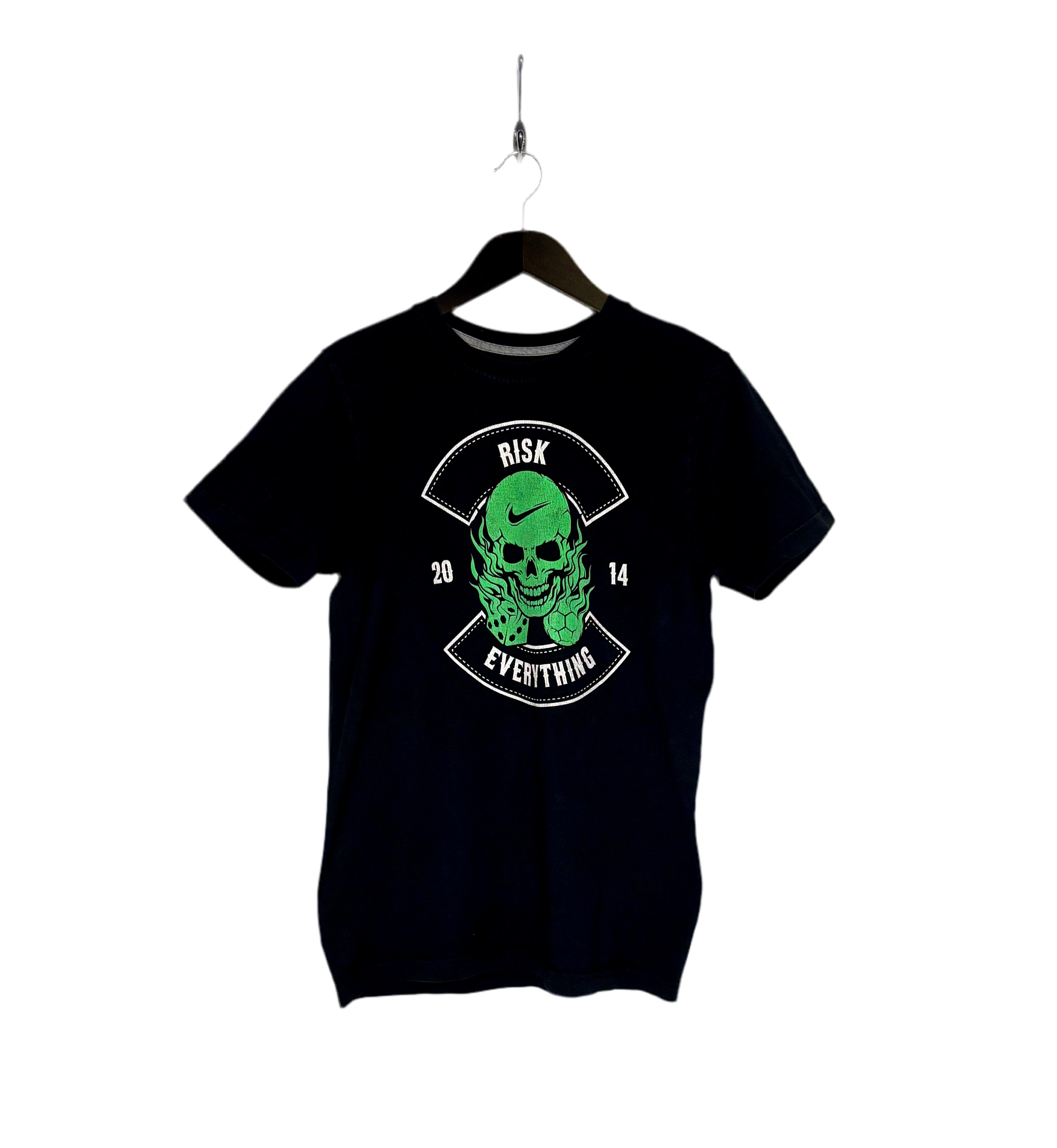 Nike Risk Everything 2014 Skull Graphic T-Shirt Schwarz Größe L