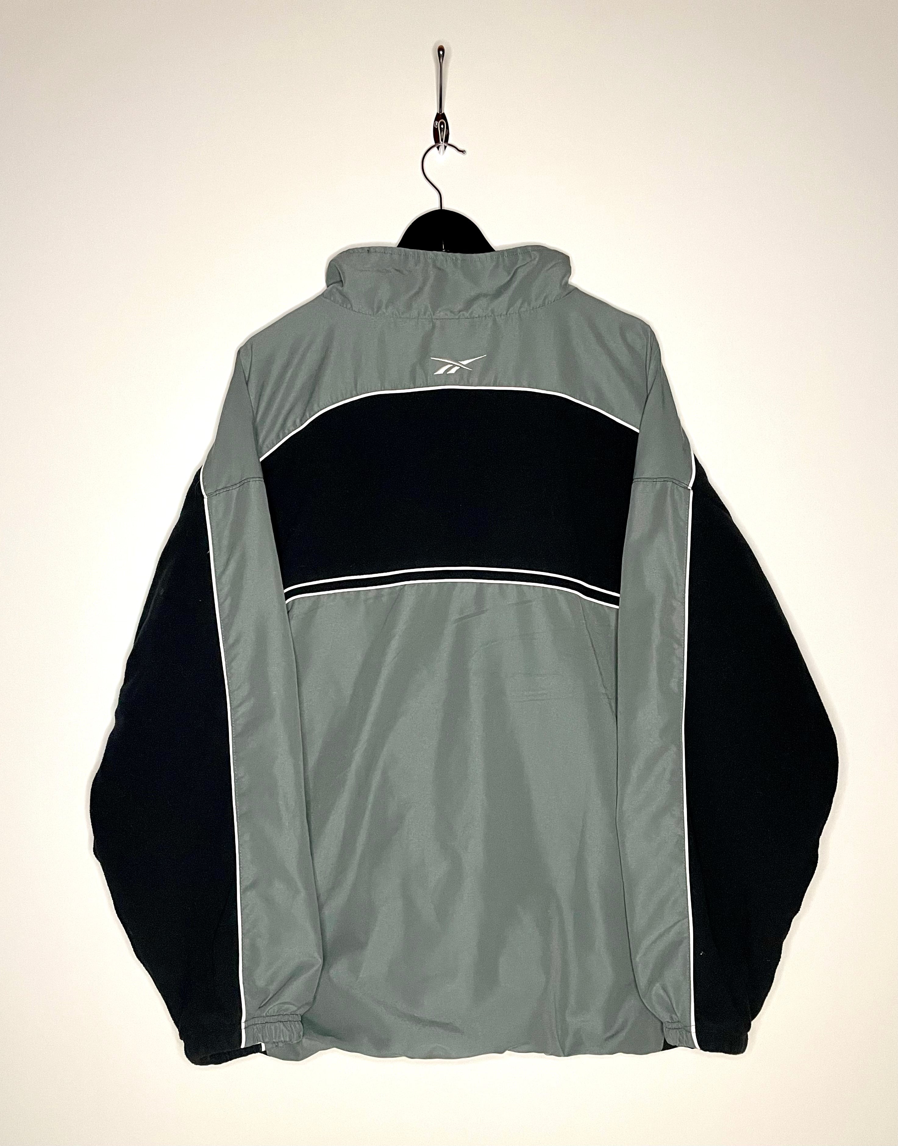 Reebok Vintage Trainingsjacke Fleece Grau/Schwarz Größe XXL