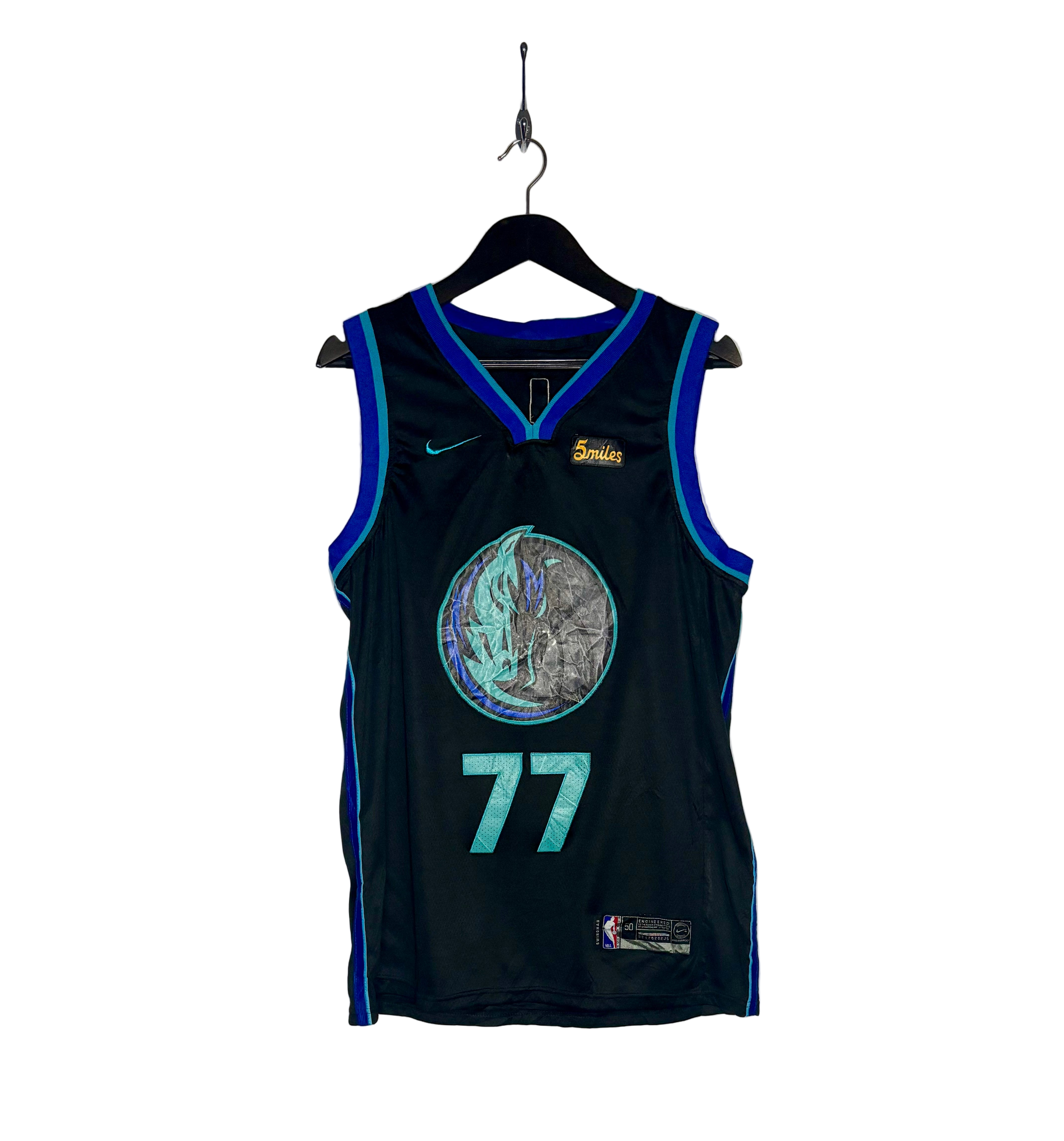 Nike NBA Dallas Mavericks City Edition Jersey #77 Luka Doncic Schwarz Größe XL