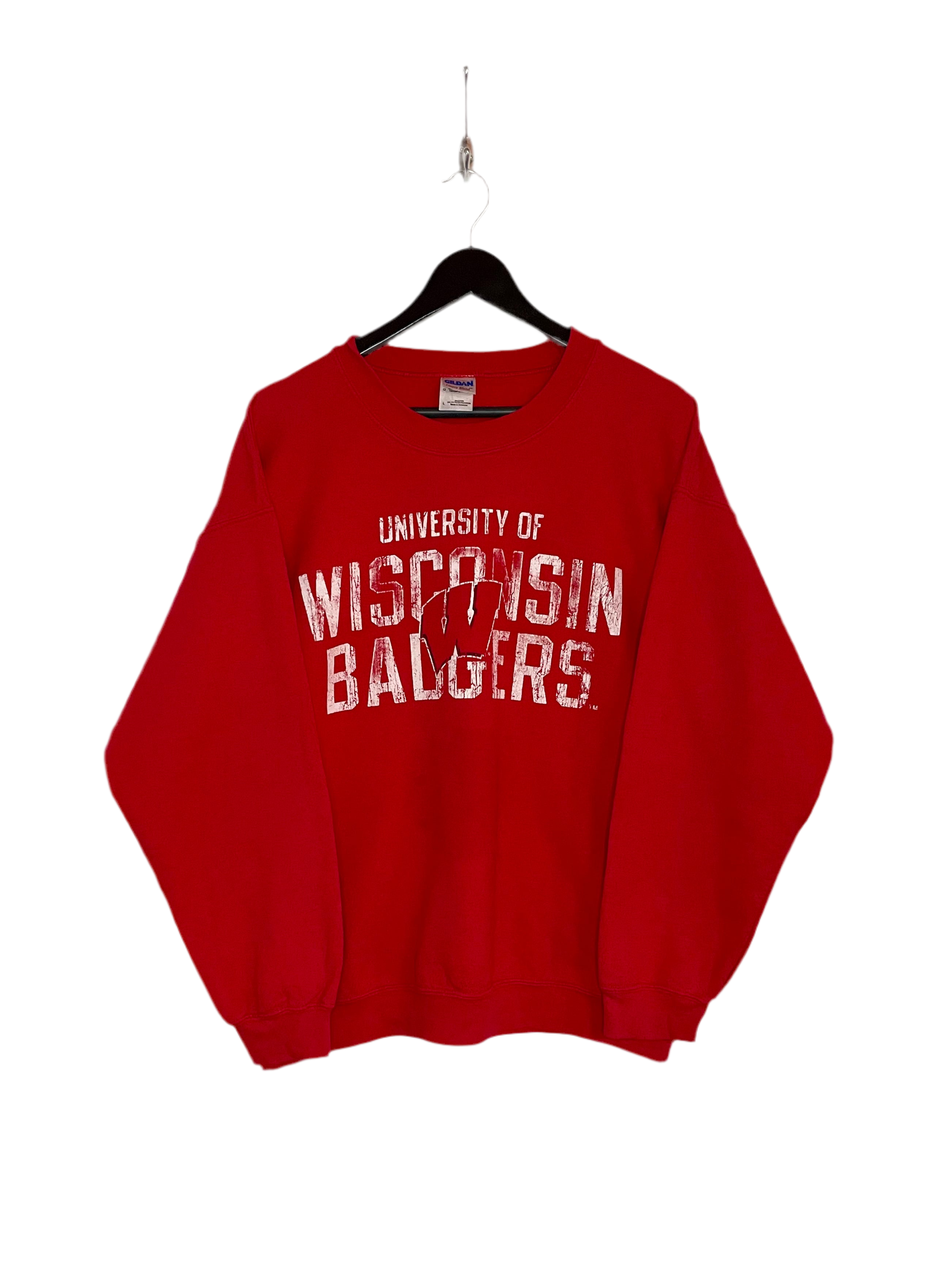 Gildan Vintage Sweater Wisconsin Badgers Rot Größe L