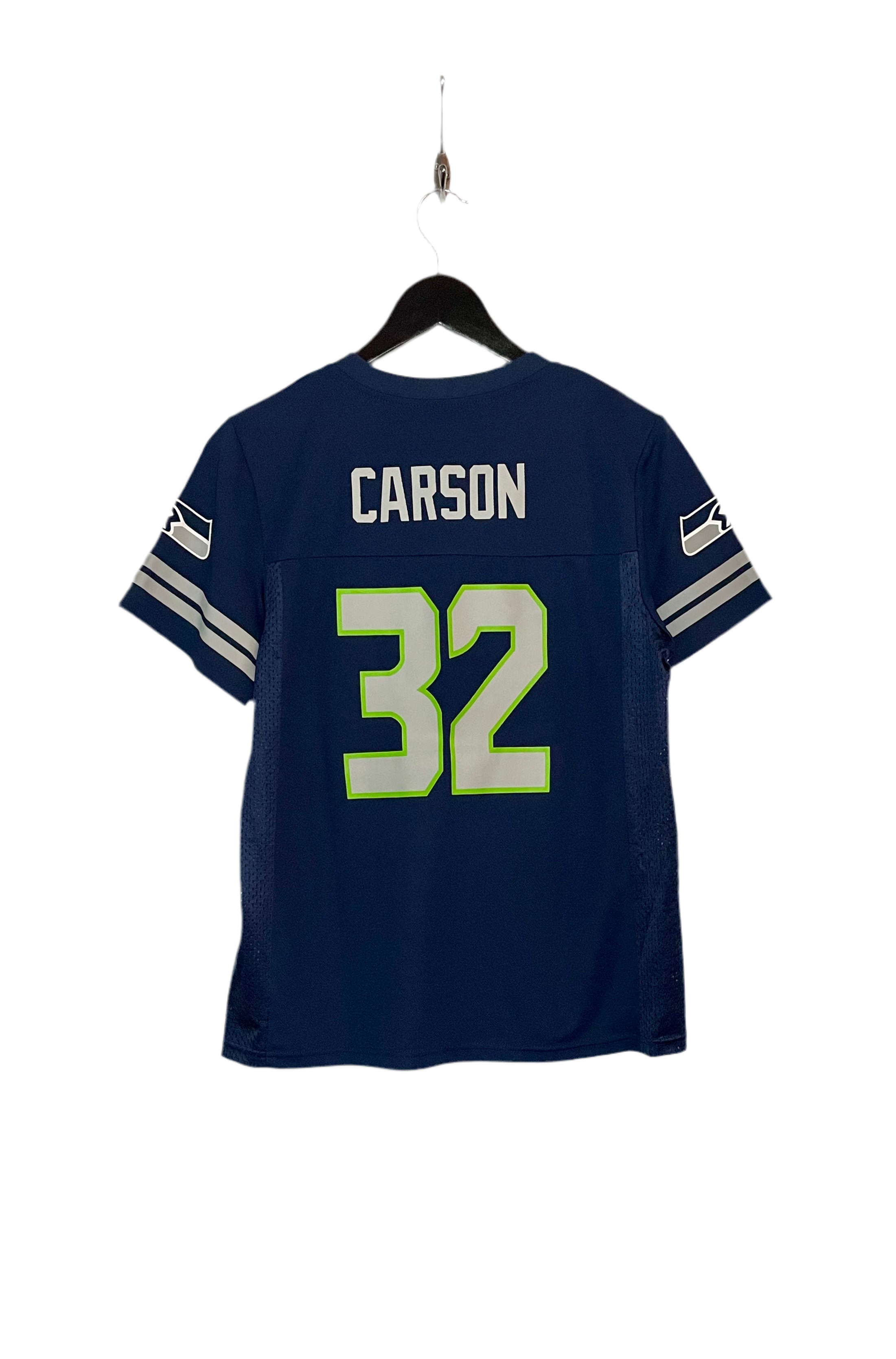 NFL Jersey Seattle Seahawks #32 Chris Carson Blau Größe S Damen