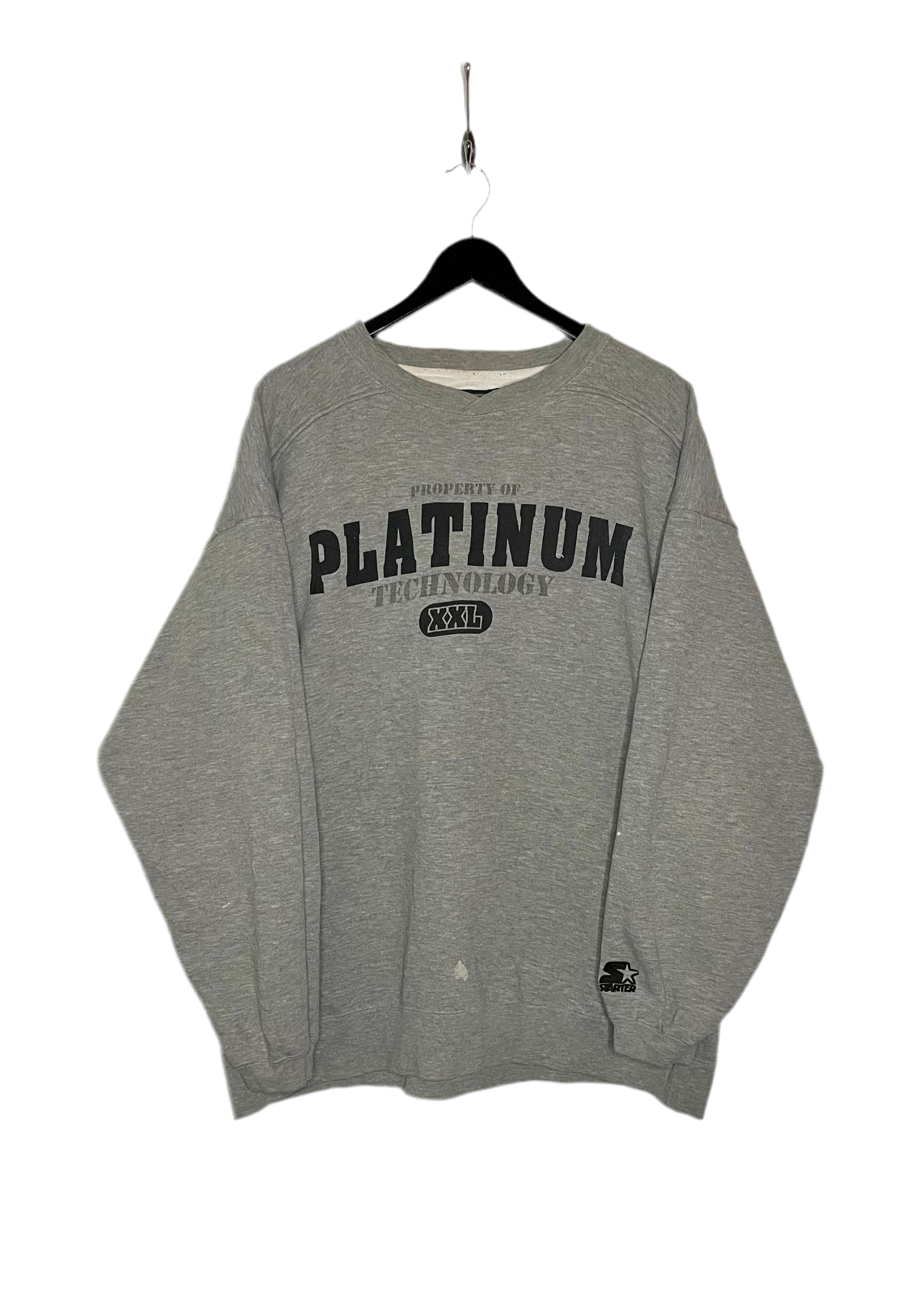 Starter Vintage Sweater Platinum Technology Grau Größe XXL