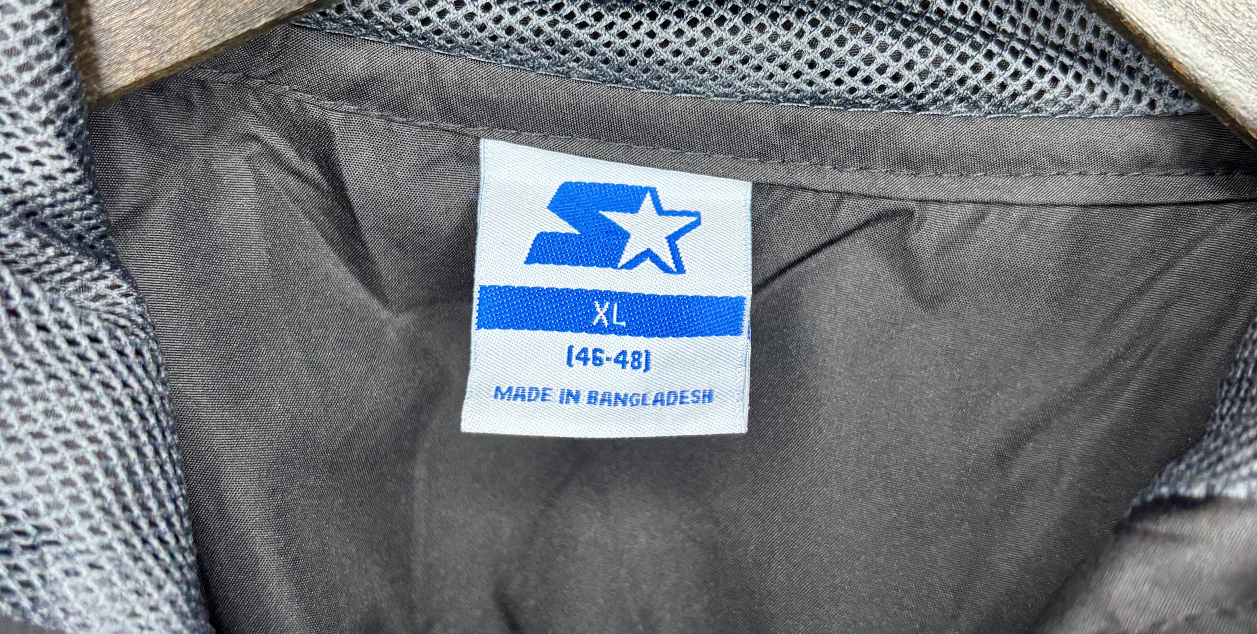 Starter Vintage Trainingsjacke Schwarz Größe XL