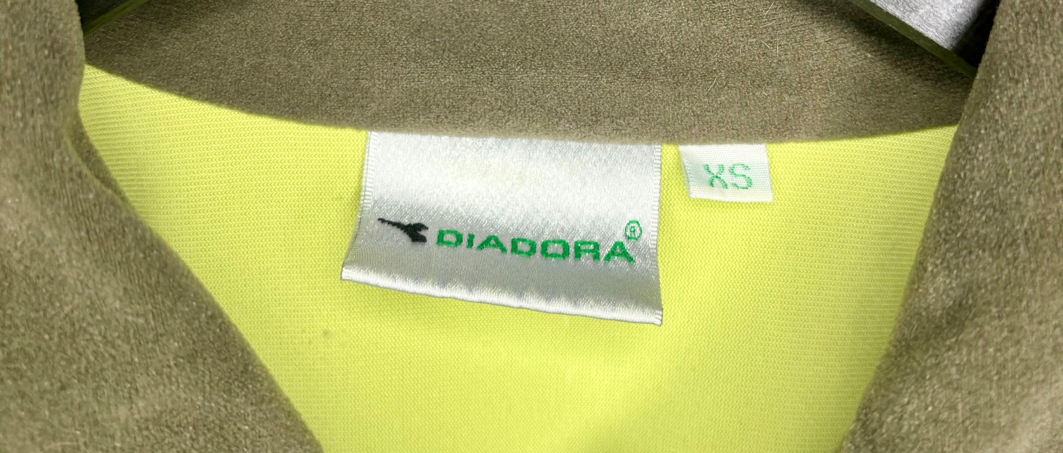 Diadora Vintage Jacke Gelb Größe XS