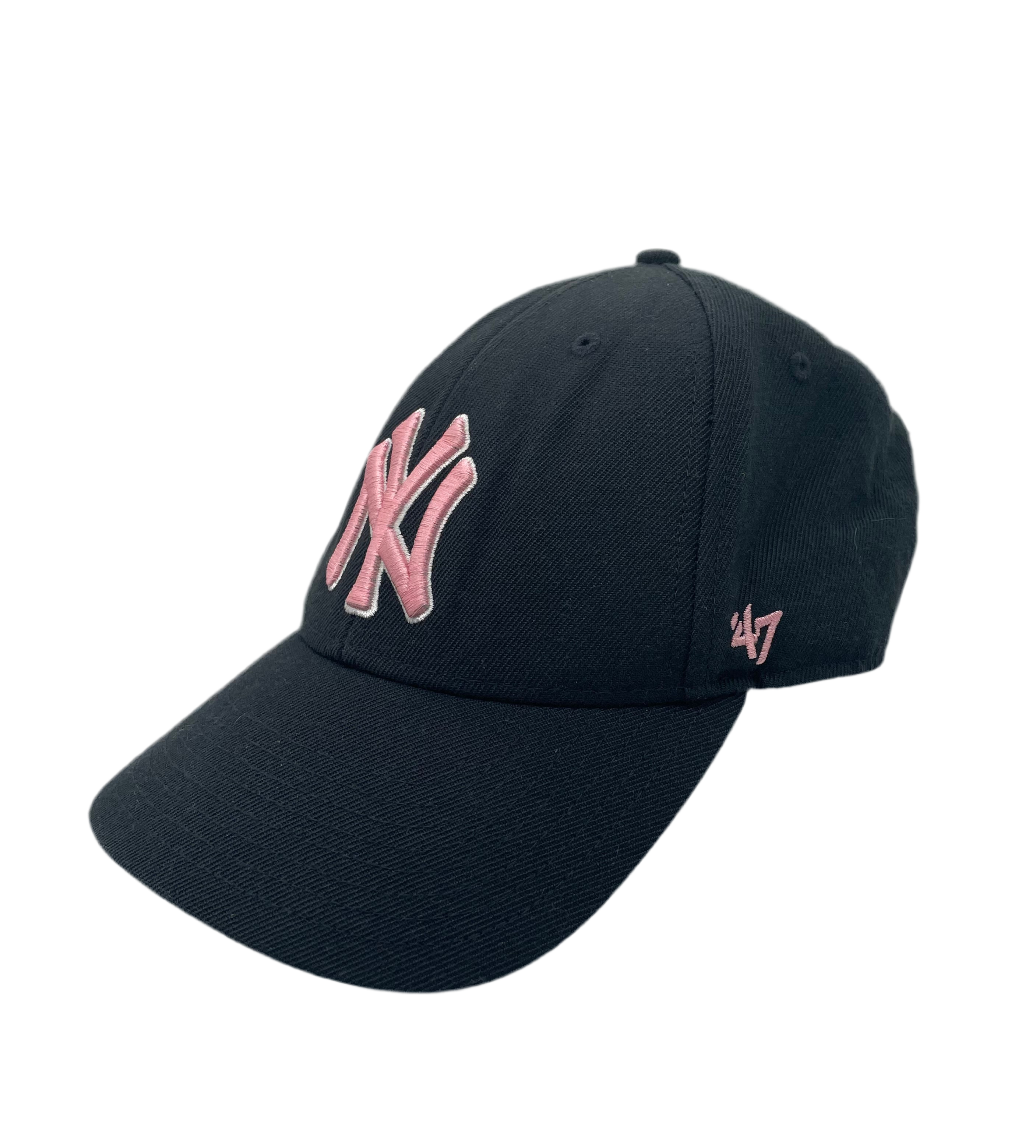 ´47Brand New York Yankees Strapback Schwarz Rosa One Size