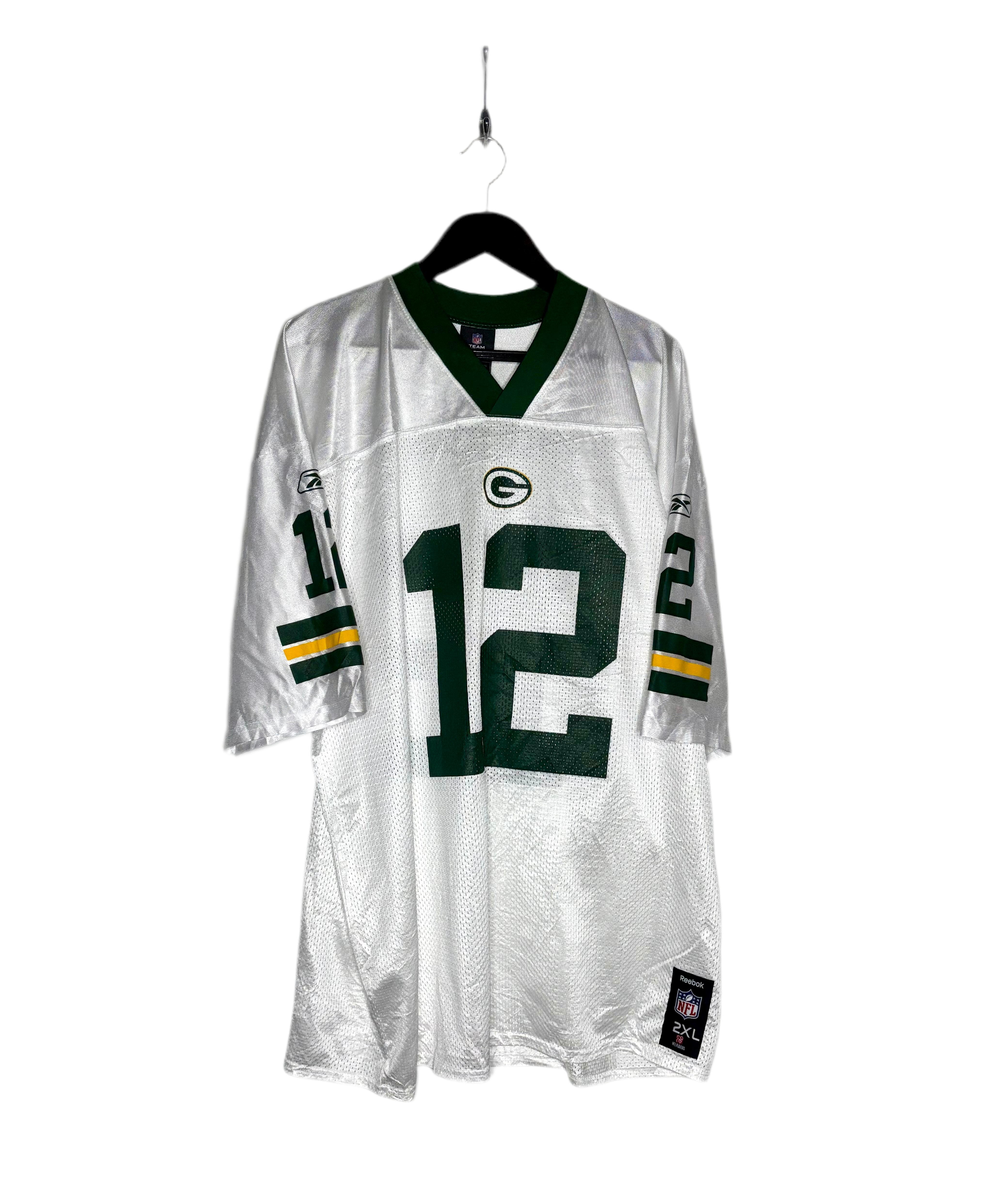 Reebok NFL Green Bay Packers Jersey #12 Aaron Rodgers Weiß Größe XXL