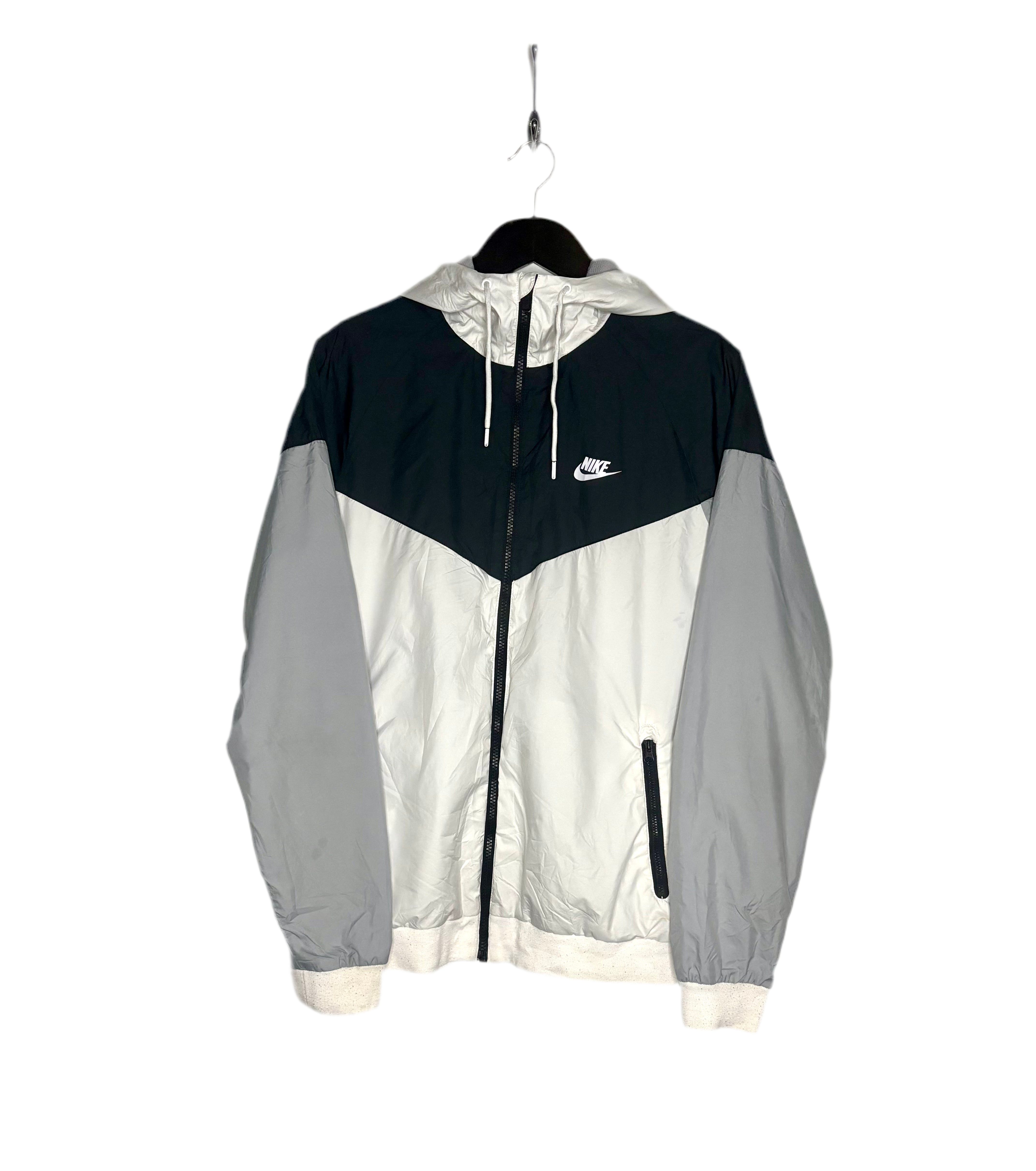 Nike Windrunner Trainingsjacke Grau/Schwarz/Weiß Größe L