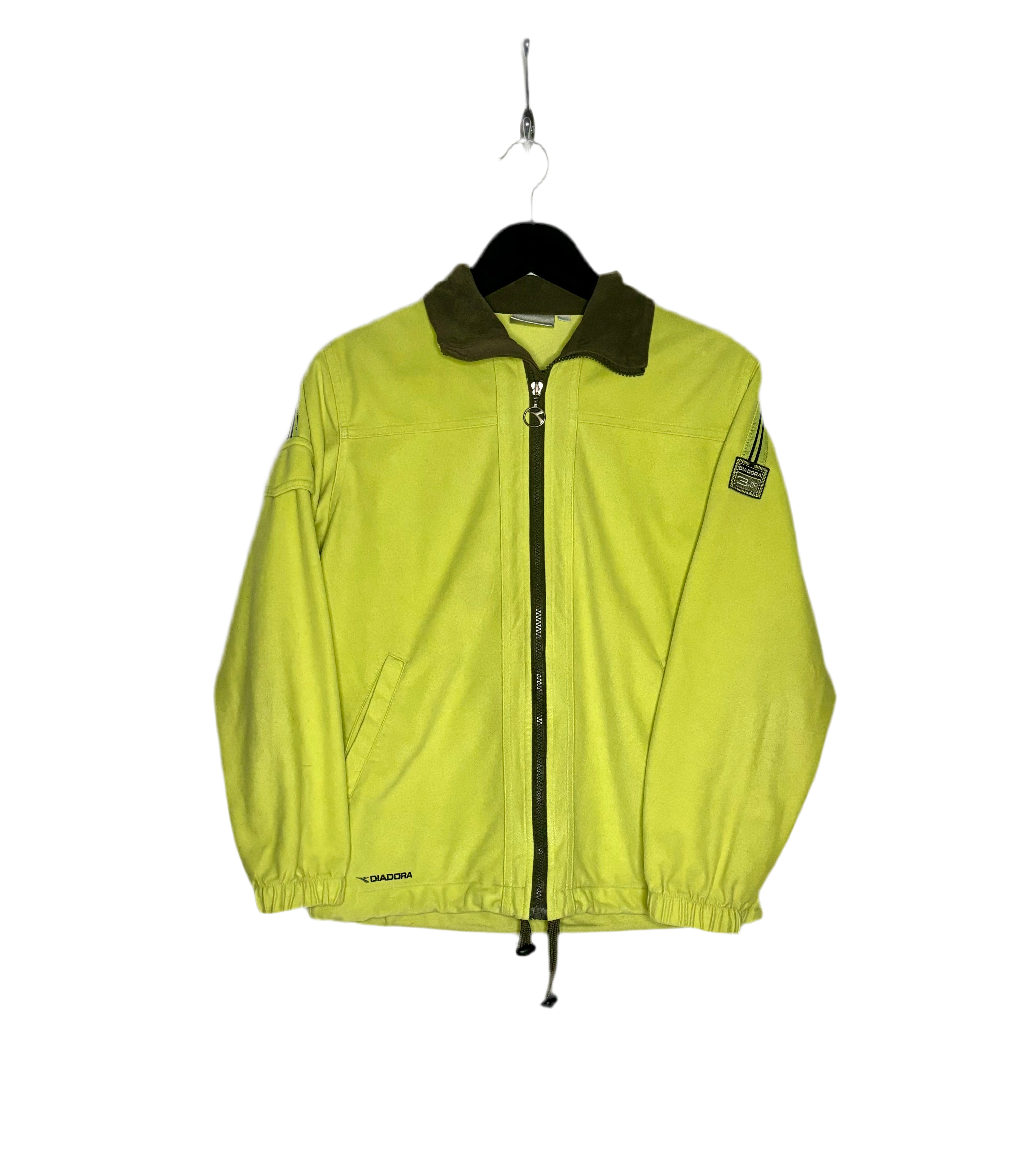 Diadora Vintage Jacke Gelb Größe XS