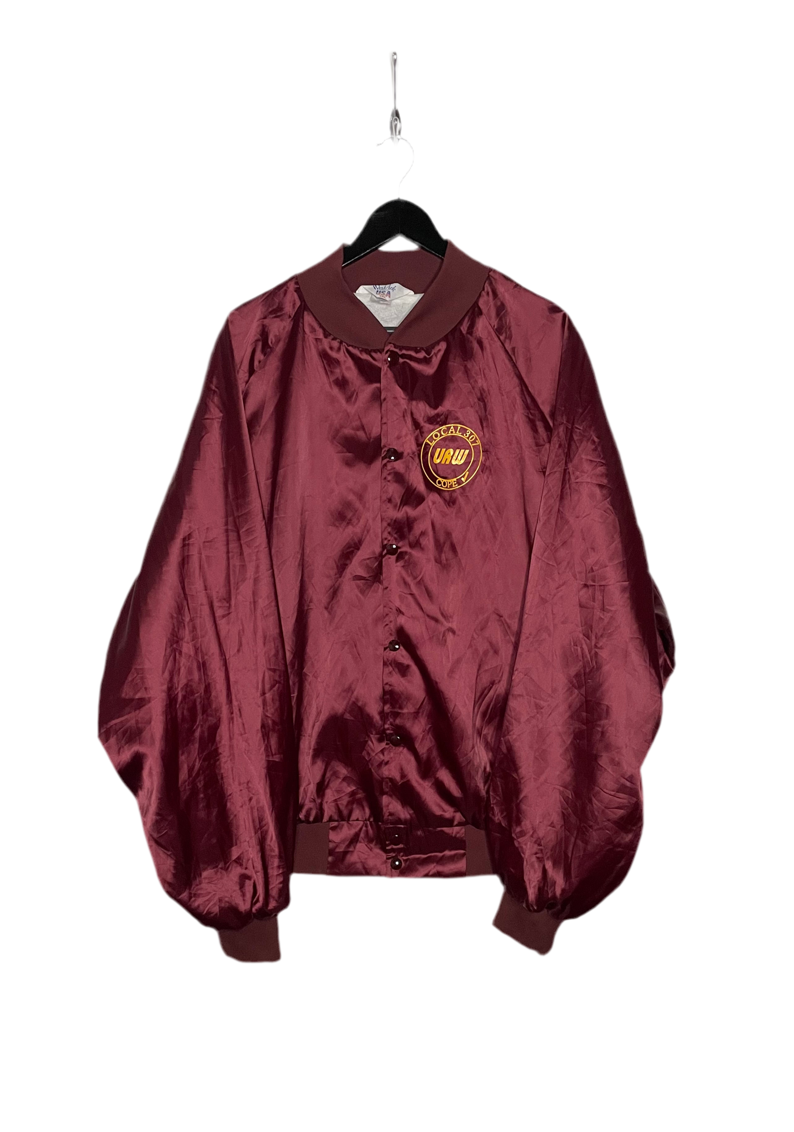 WestArk Vintage Baseball Jacke Dunkelrot Größe 4XL