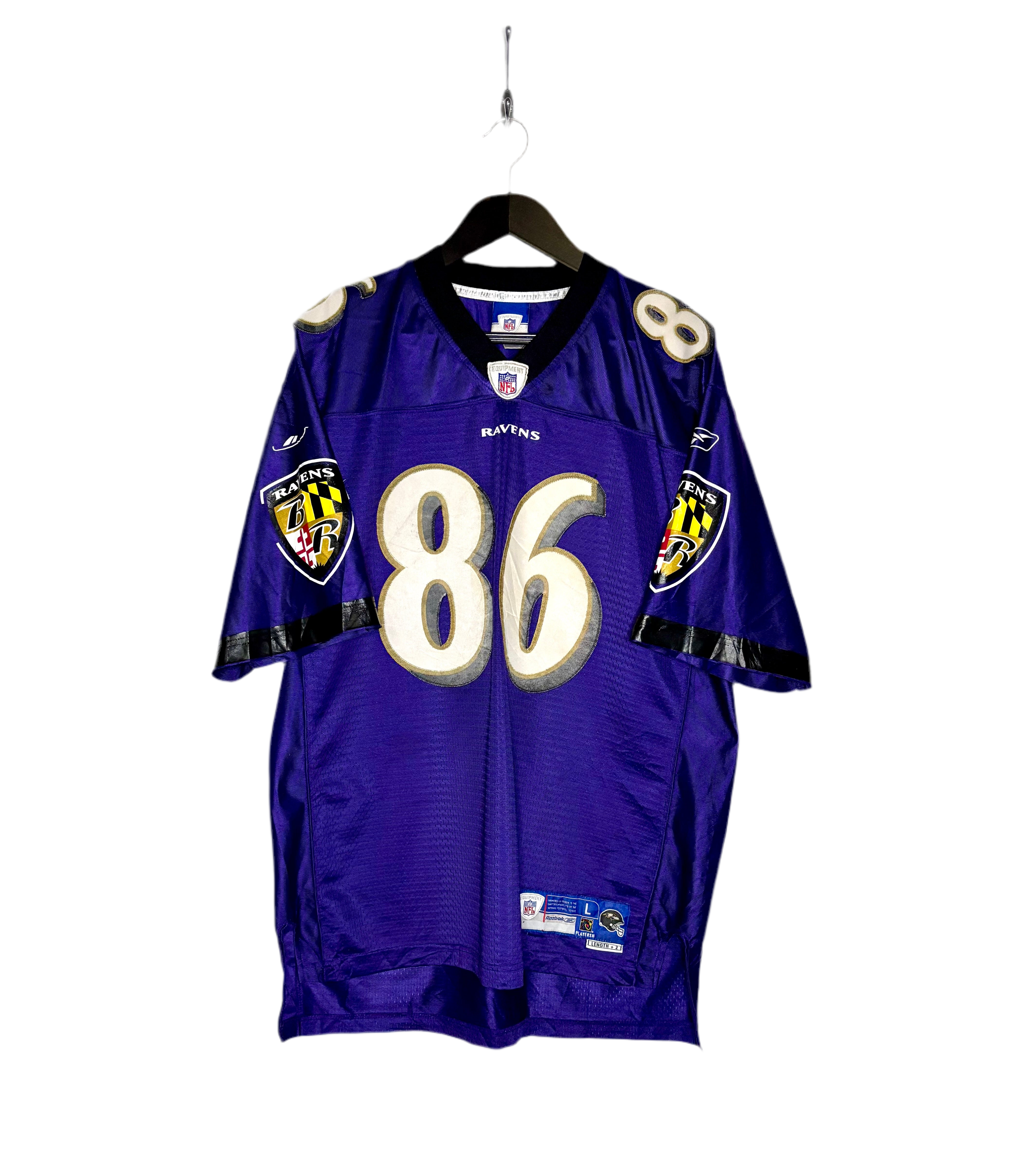 Reebok NFL Vintage Baltimore Ravens Jersey #86 Todd Heap Lila Größe L