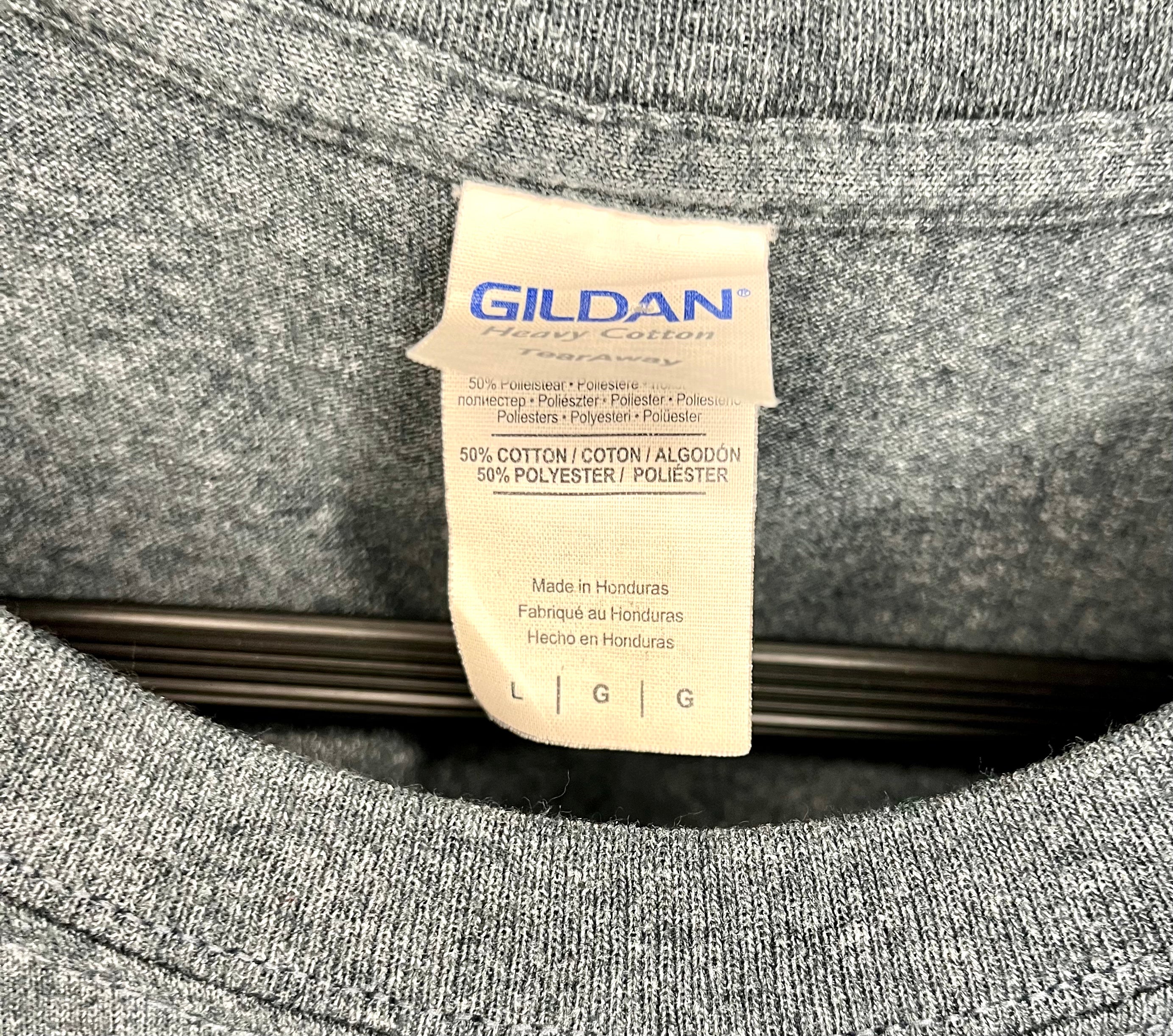 Gildan Racing T-Shirt Gray Size L