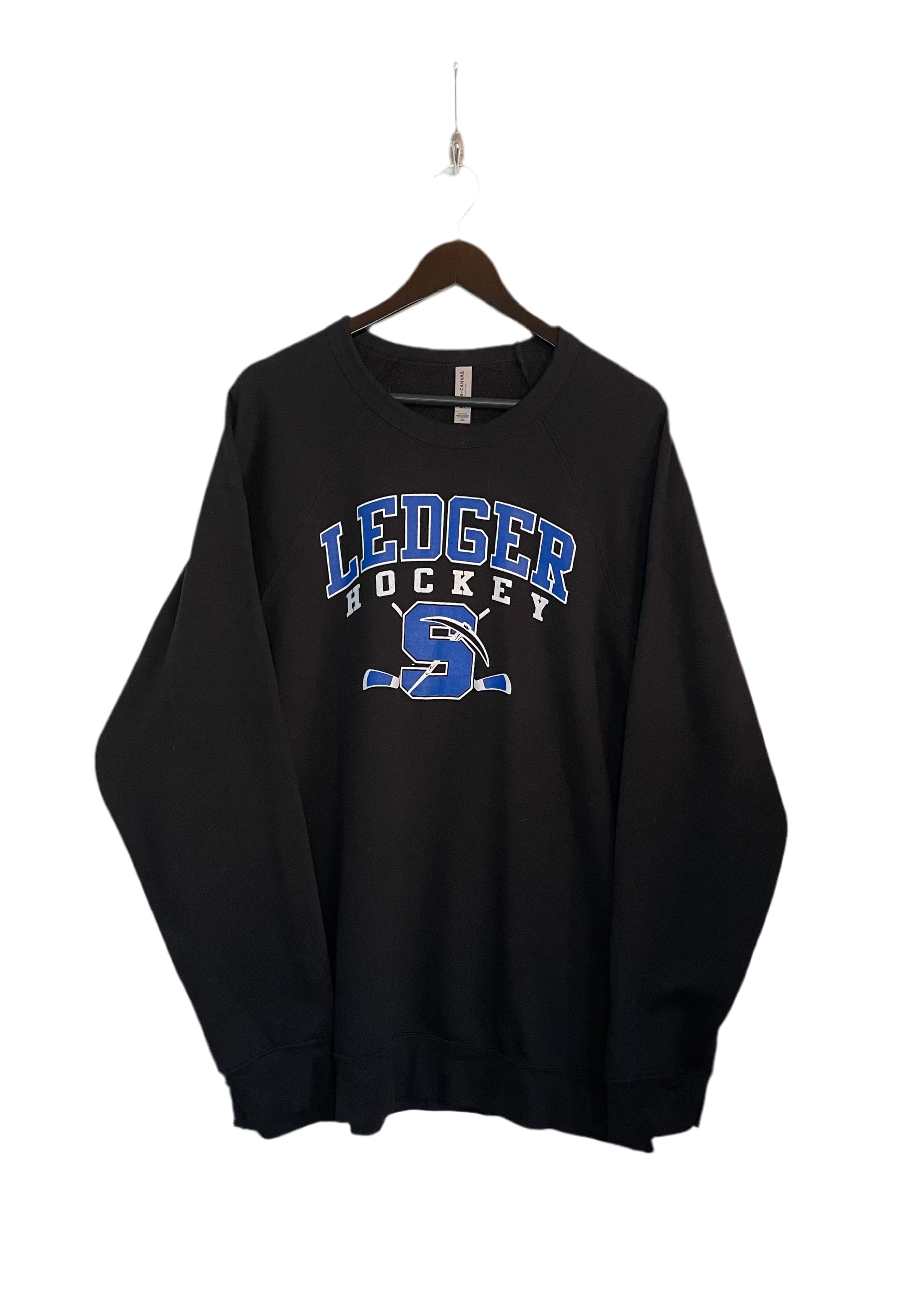 Bella+Canvas Sweater Ledger Hockey Schwarz Größe XXL