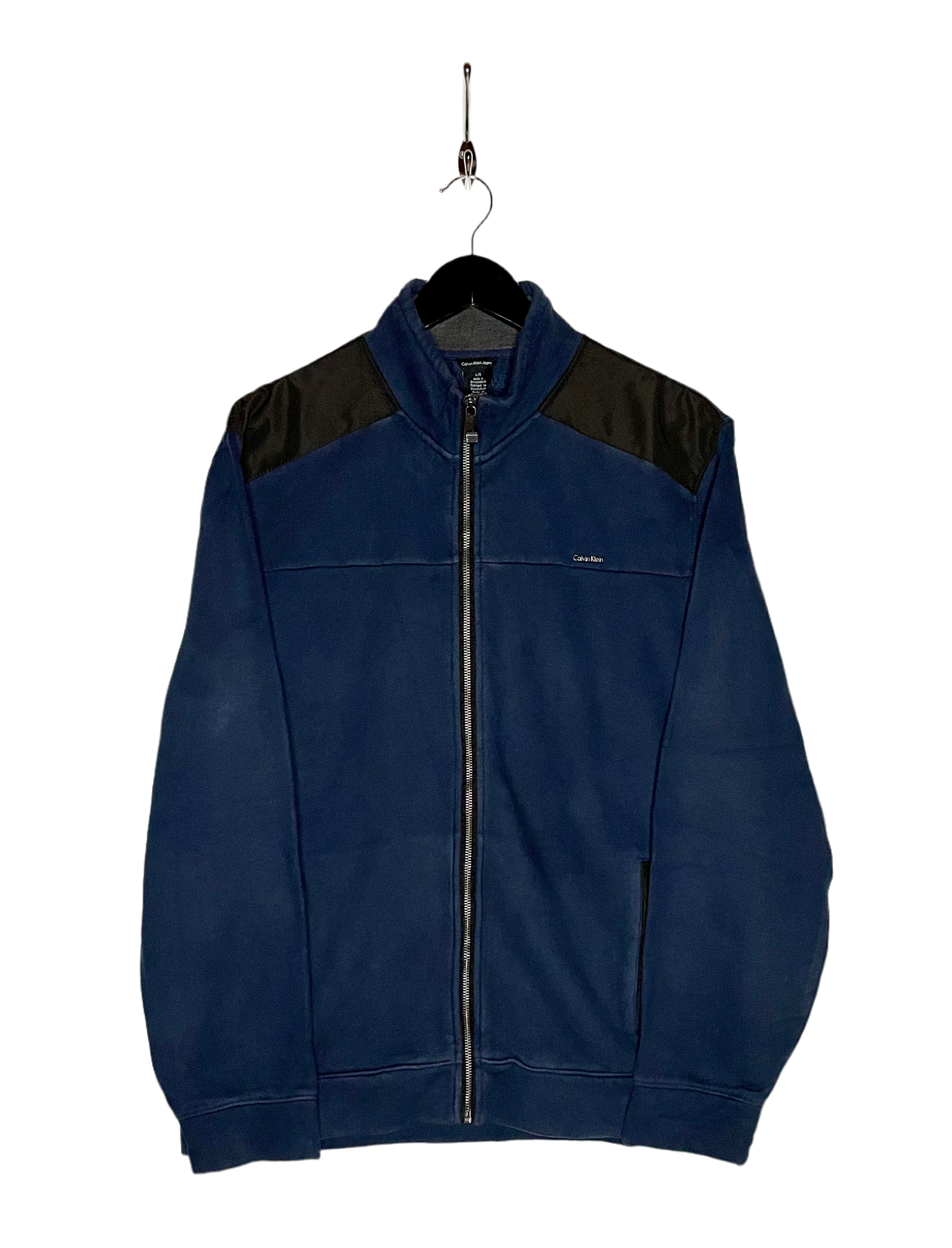 Calvin Klein Sweatshirt Jacket Dark Blue Size L