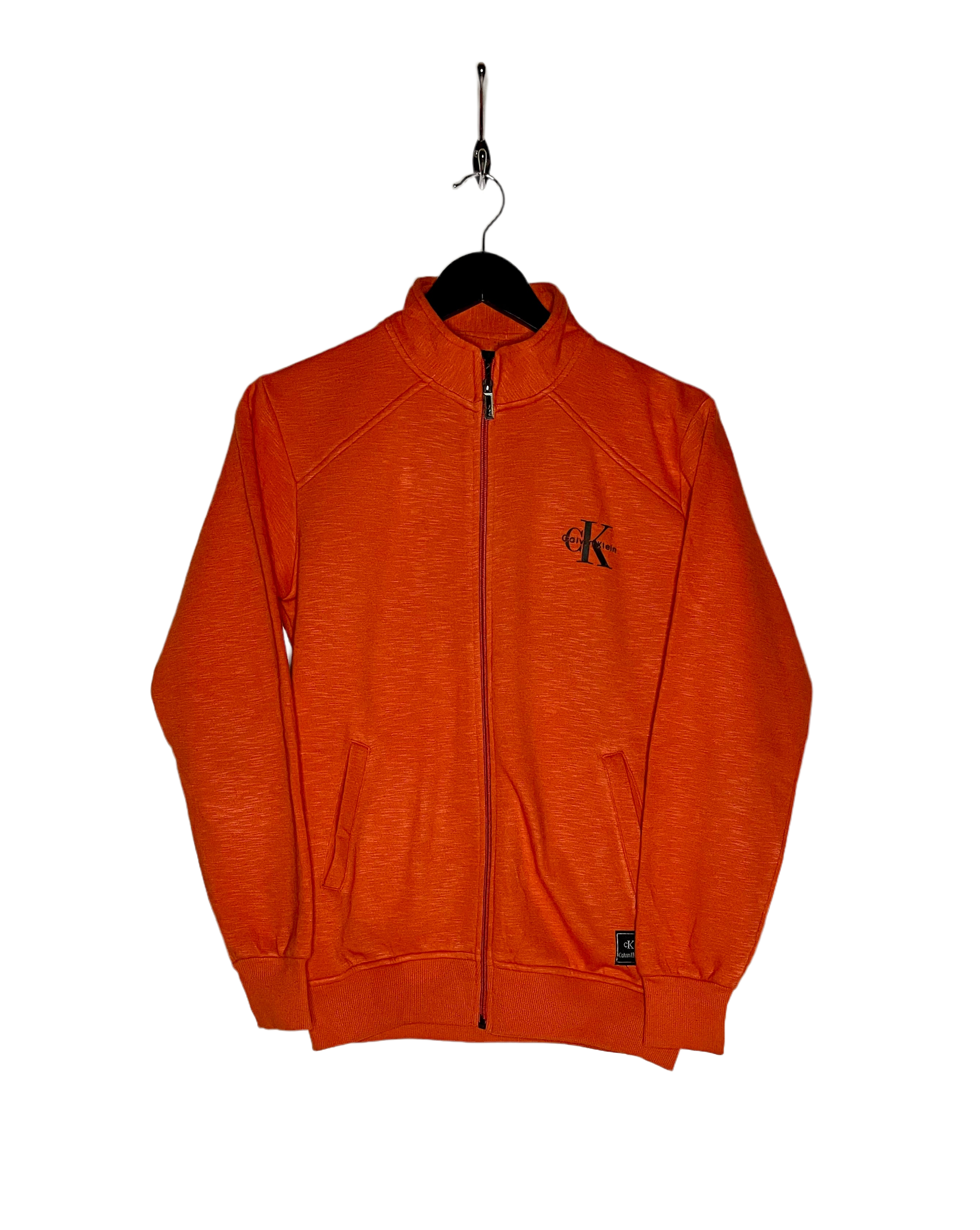 Calvin Klein Sweatshirt Jacket Orange Size S