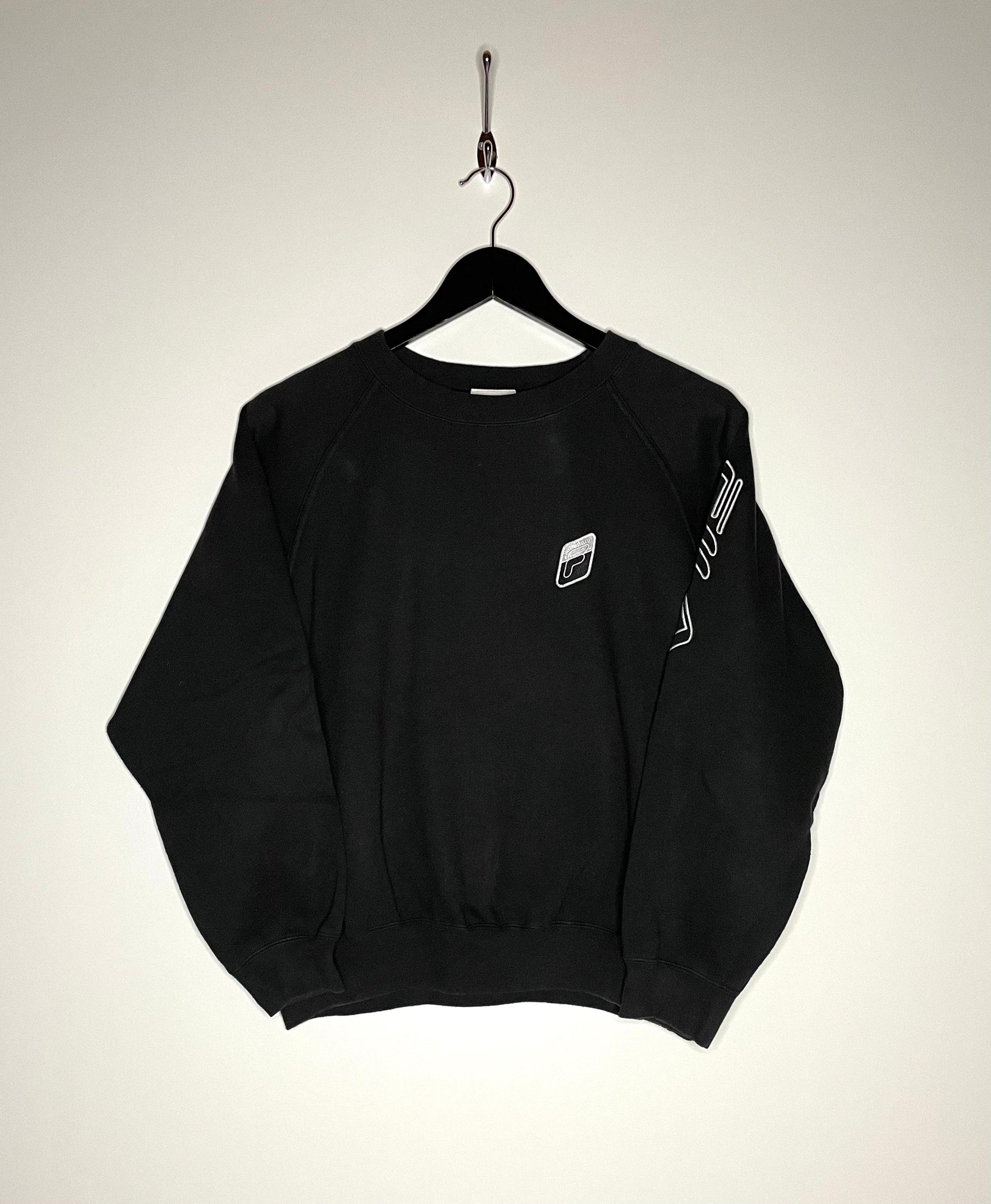 FILA Vintage Sweater Schwarz Größe M