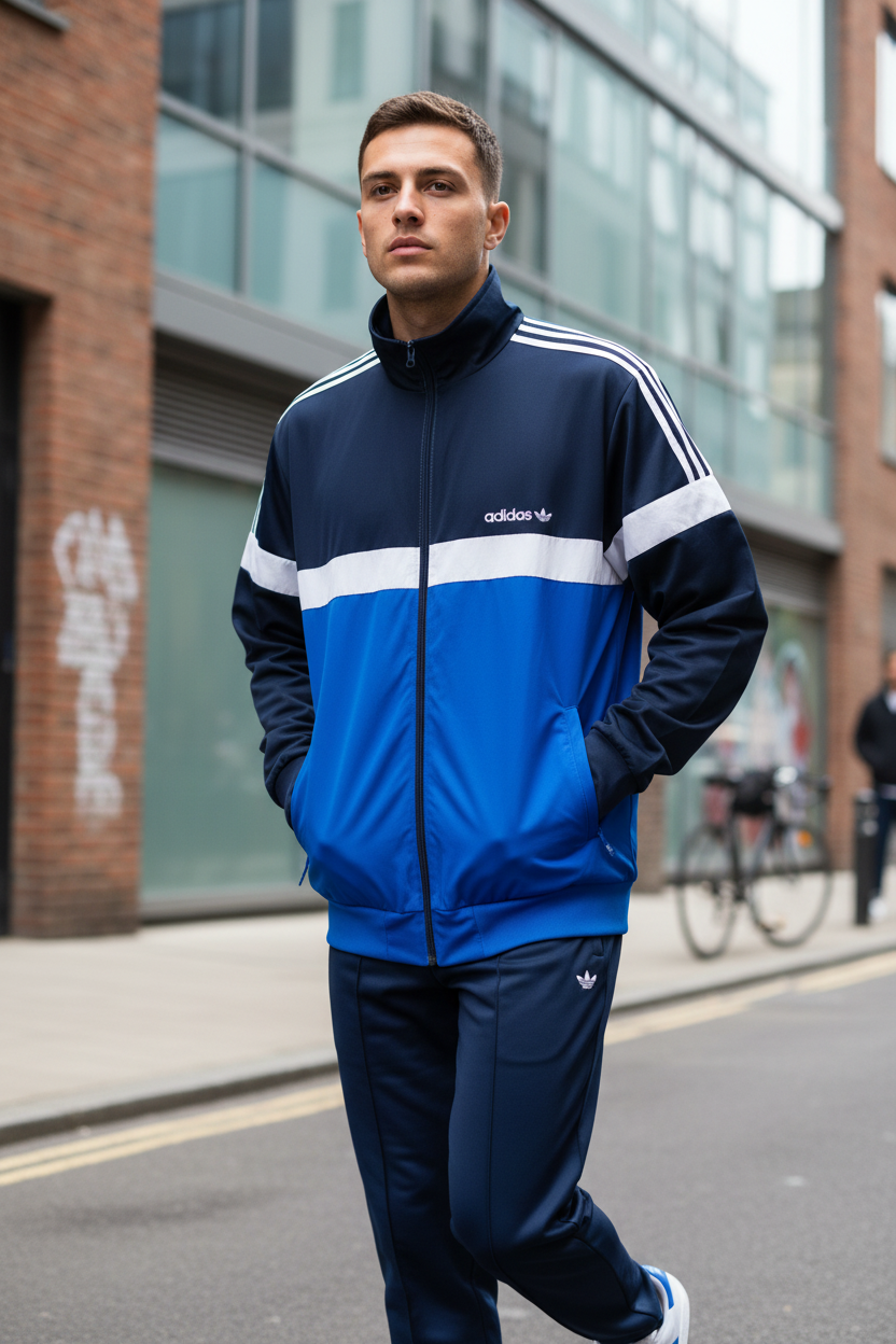 Adidas Reversable Wendejacke Blau Größe M