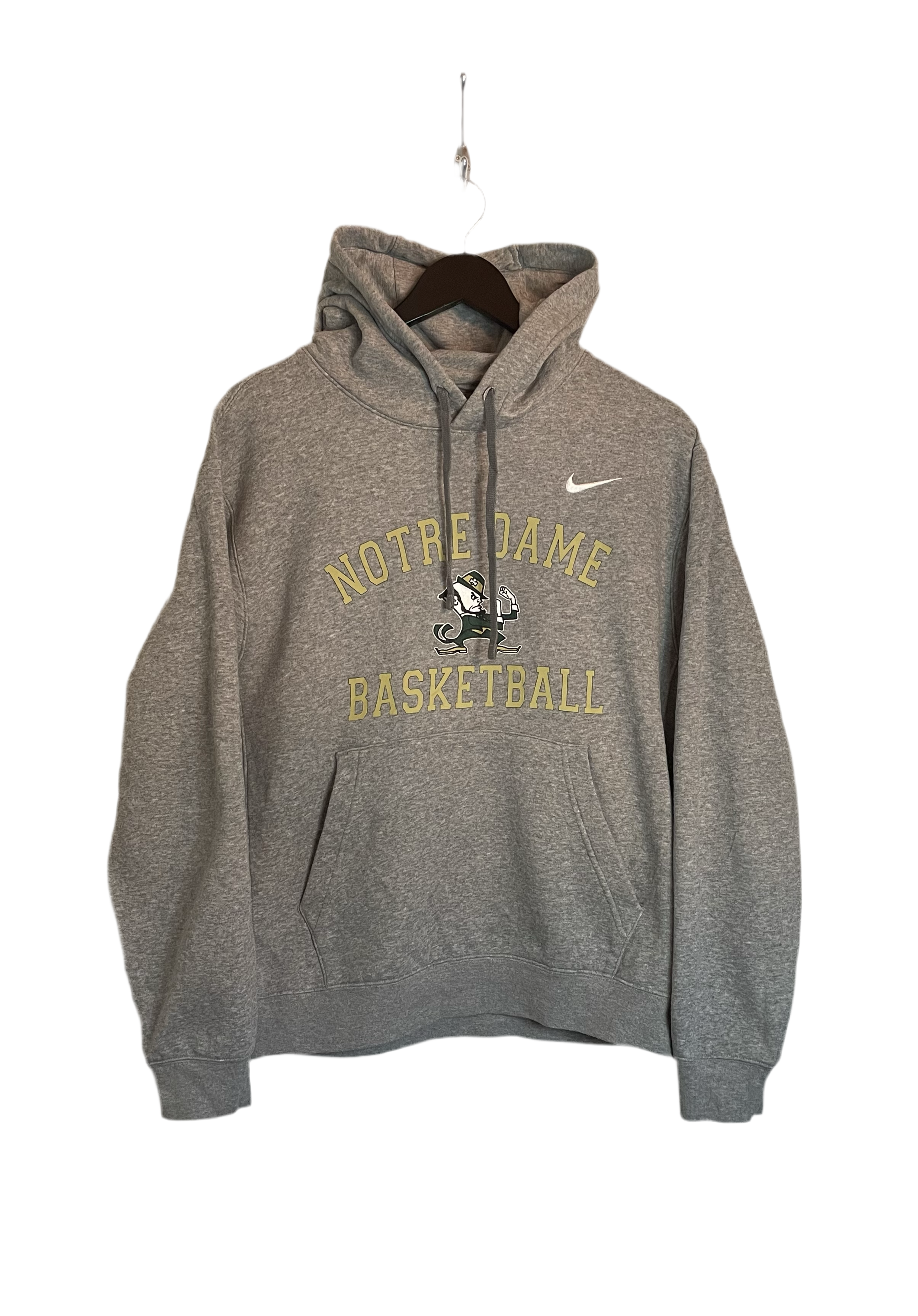 Nike Hoodie Notre Dame Basketball Grau Größe M