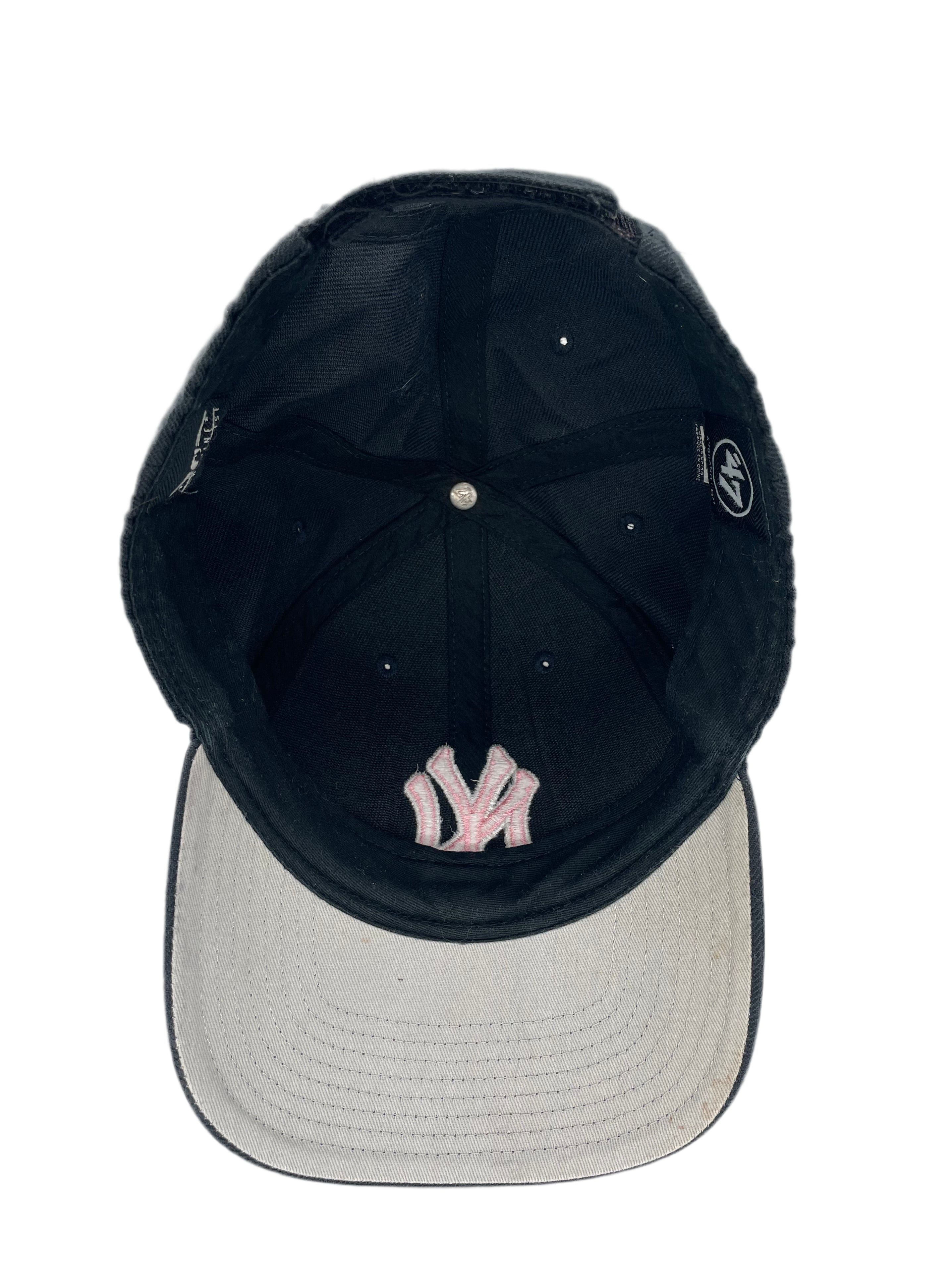 ´47Brand New York Yankees Strapback Schwarz Rosa One Size