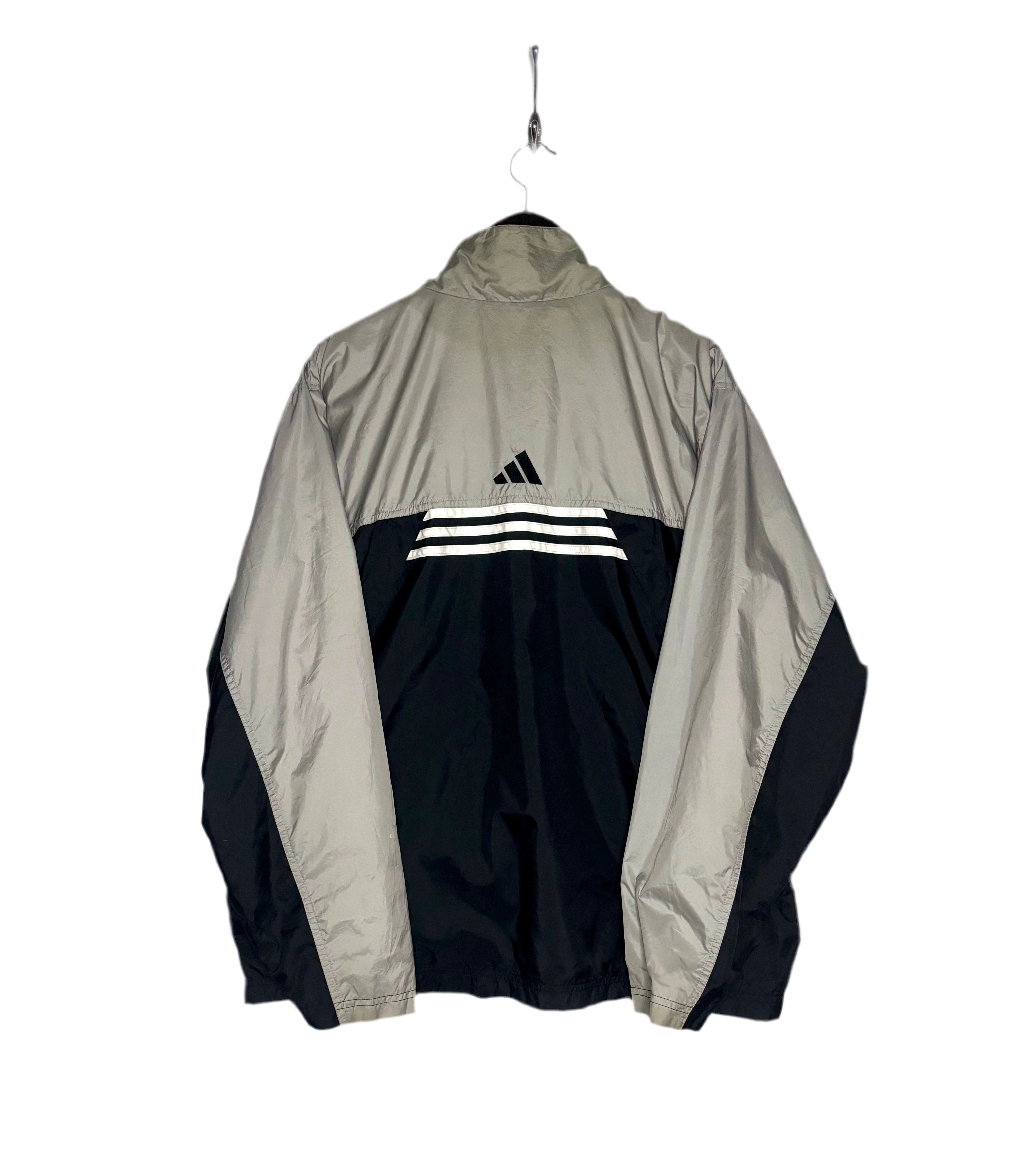 Adidas Vintage Trainingsjacke Grau/Schwarz Größe L