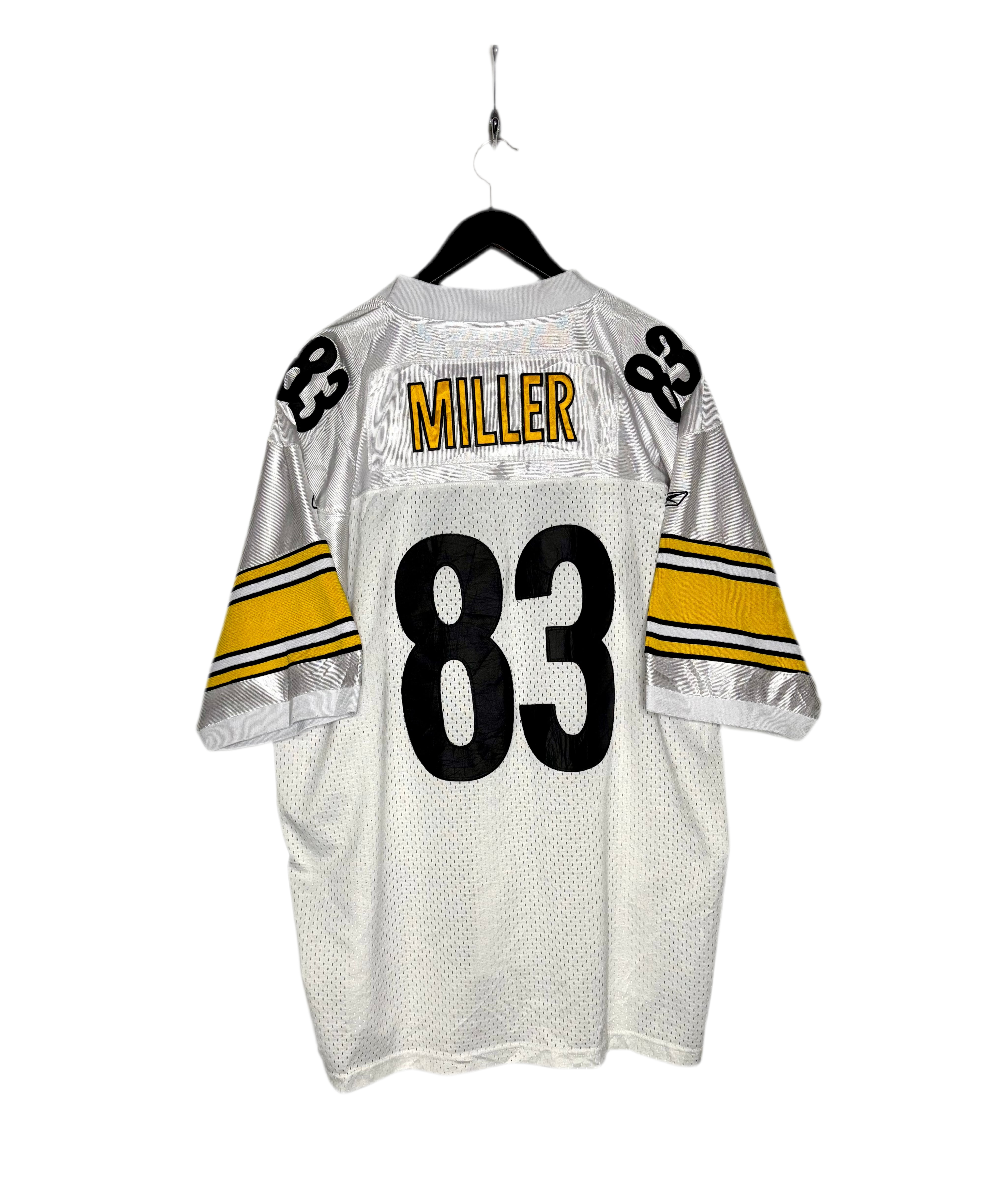 Reebok NFL Vintage Pittsburgh Steelers Jersey #83 Heath Miller Weiß Größe XXL