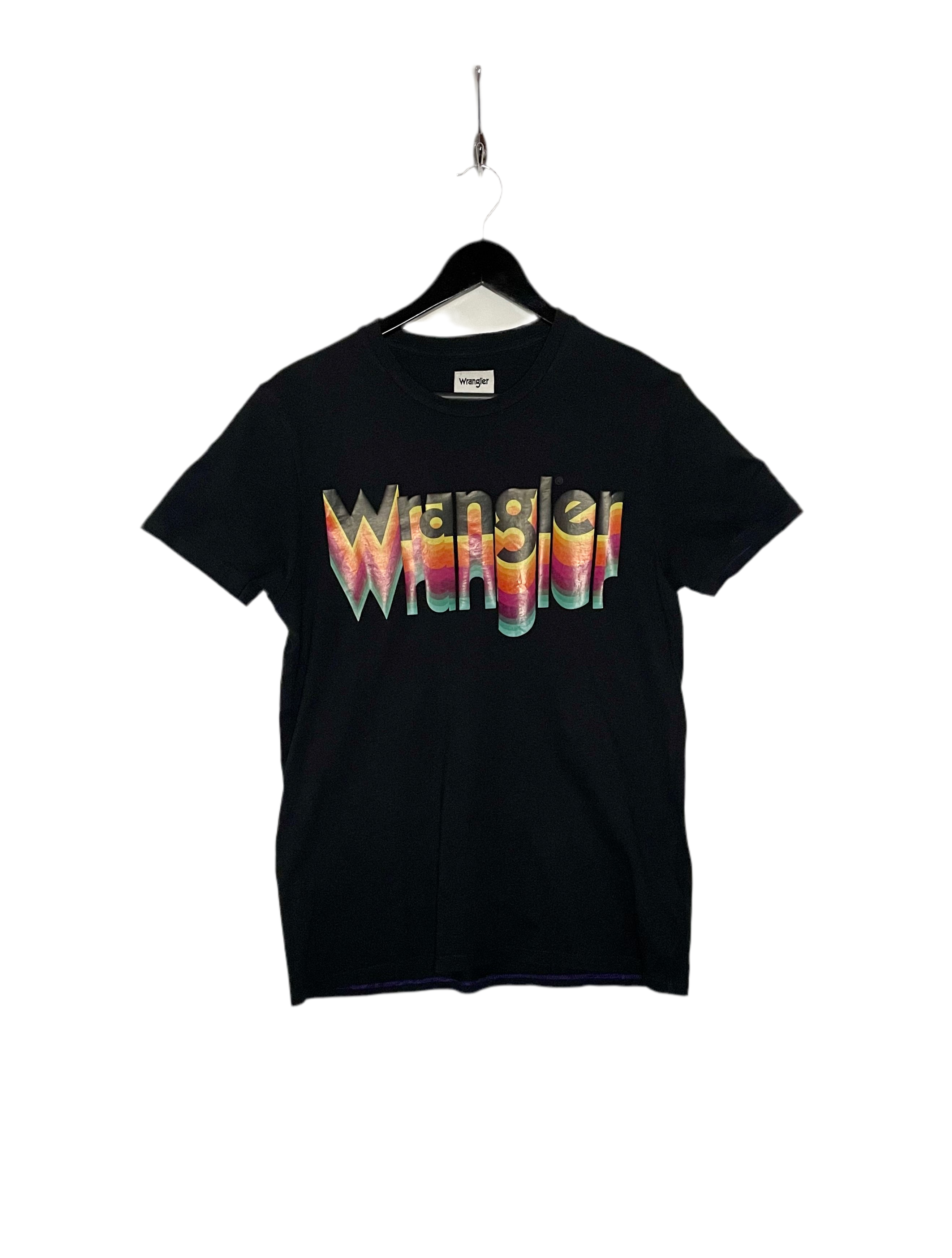 Wrangler T-Shirt Schwarz bedruckt Größe S